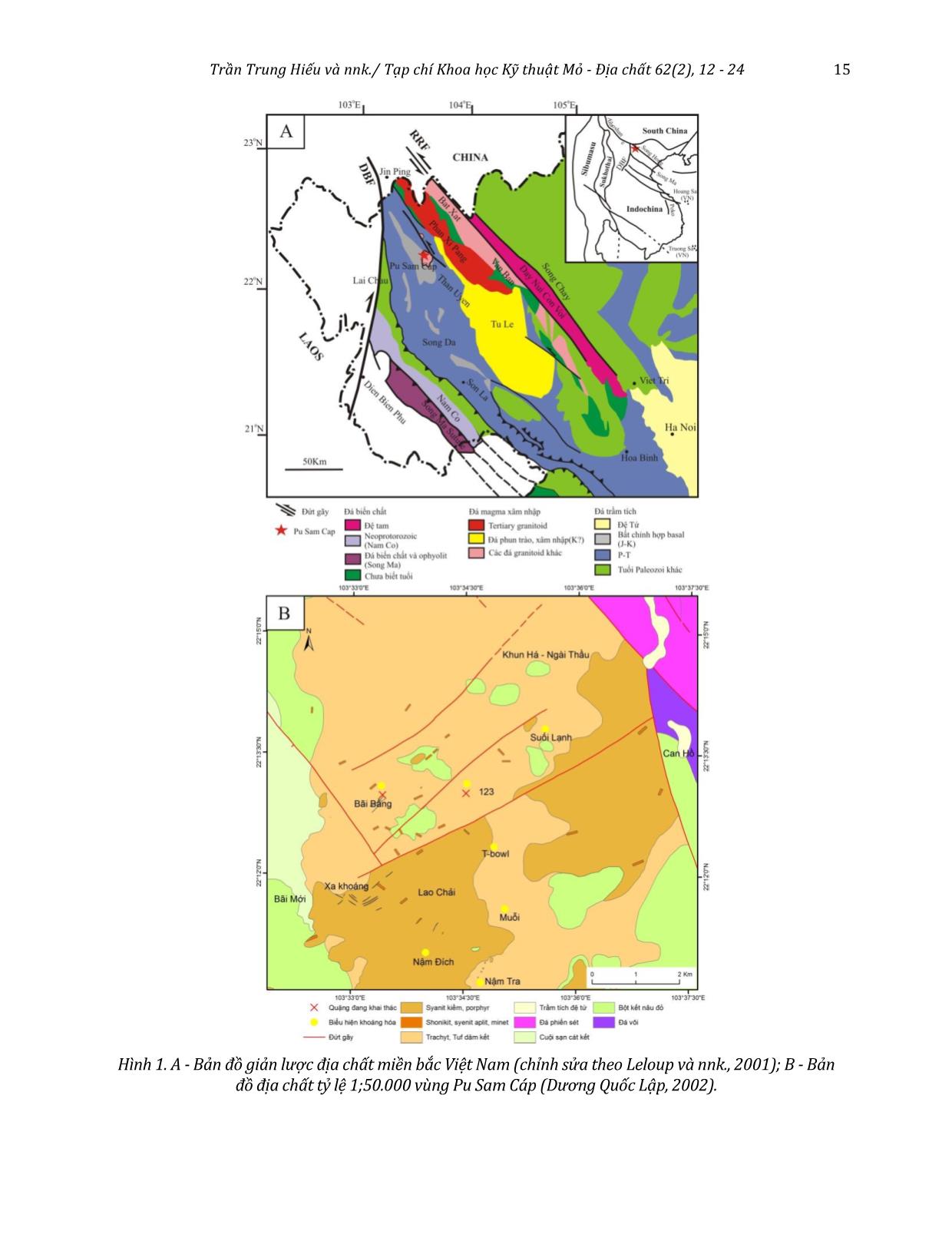 Xác định các đới biến đổi giàu khoáng vật sét và oxit sắt sử dụng ảnh Landsat 8 khu vực Pu Sam Cáp, Lai Châu trang 4