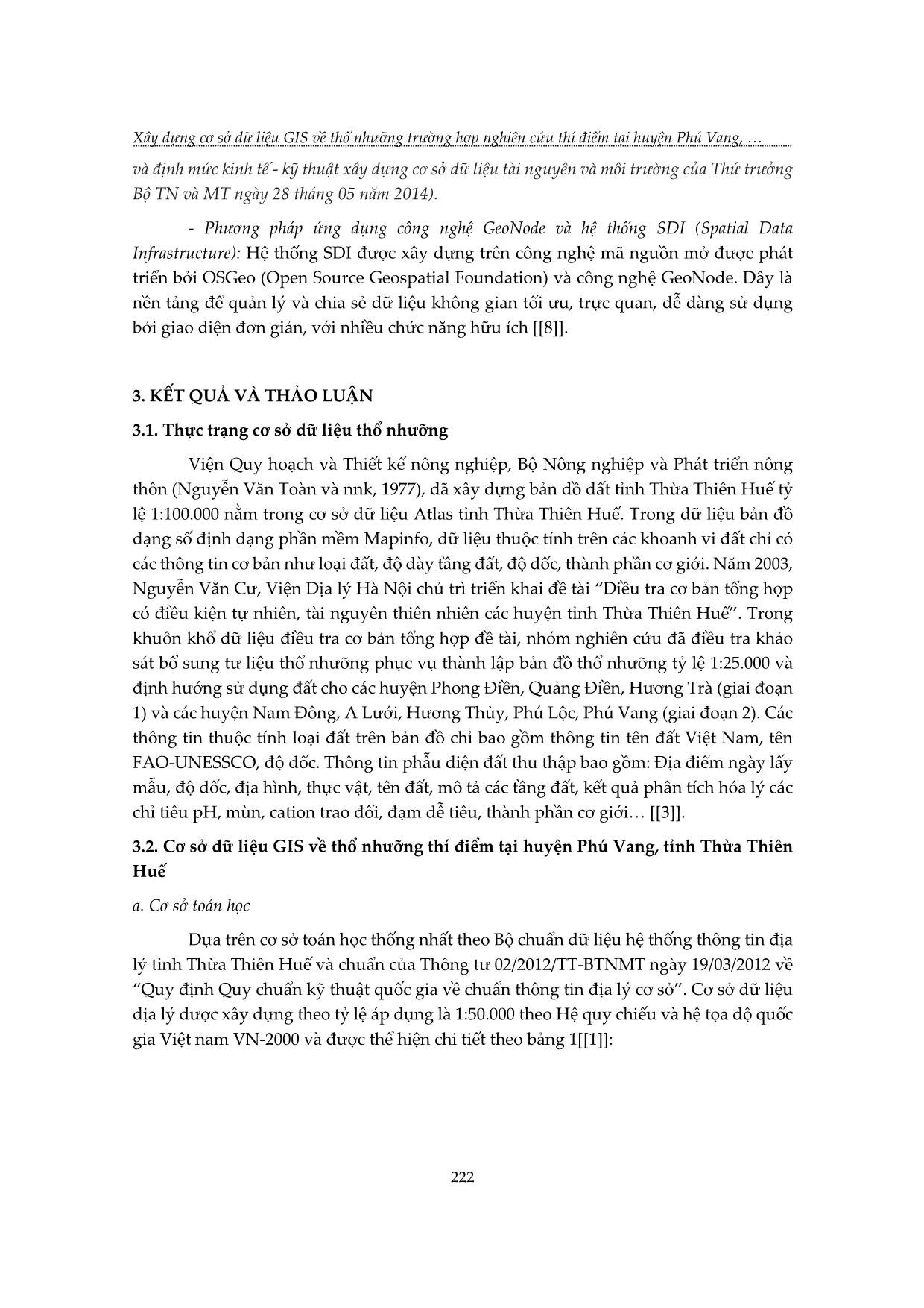 Xây dựng cơ sở dữ liệu GIS về thổ nhưỡng trường hợp nghiên cứu thí điểm tại huyện Phú Vang, tỉnh Thừa Thiên Huế trang 4