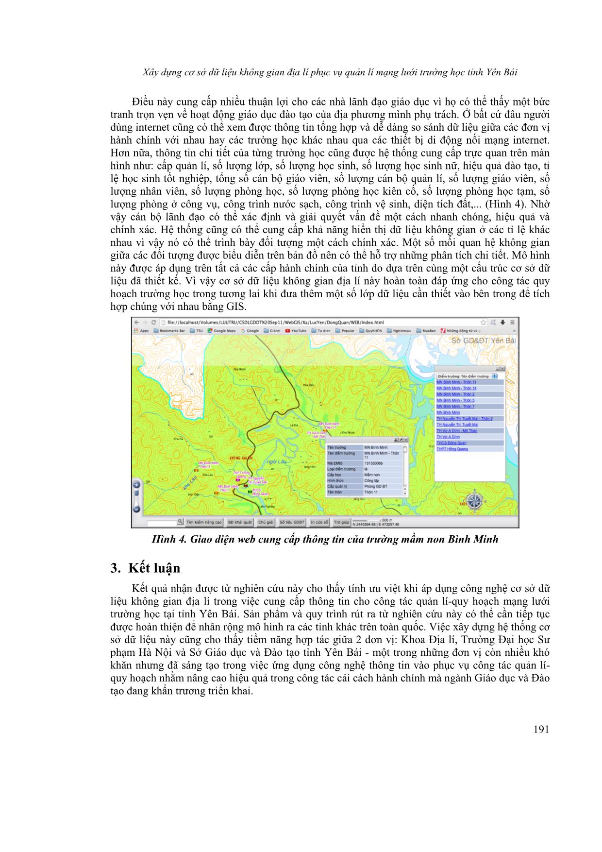 Xây dựng cơ sở dữ liệu không gian địa lí phục vụ quản lí mạng lưới trường học tỉnh Yên Bái trang 6