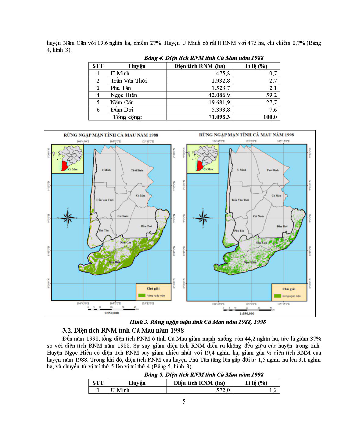 Đánh giá biến động rừng ngập mặn tỉnh Cà Mau trên cơ sở ảnh vệ tinh giai đoạn 1988-2018 trang 5