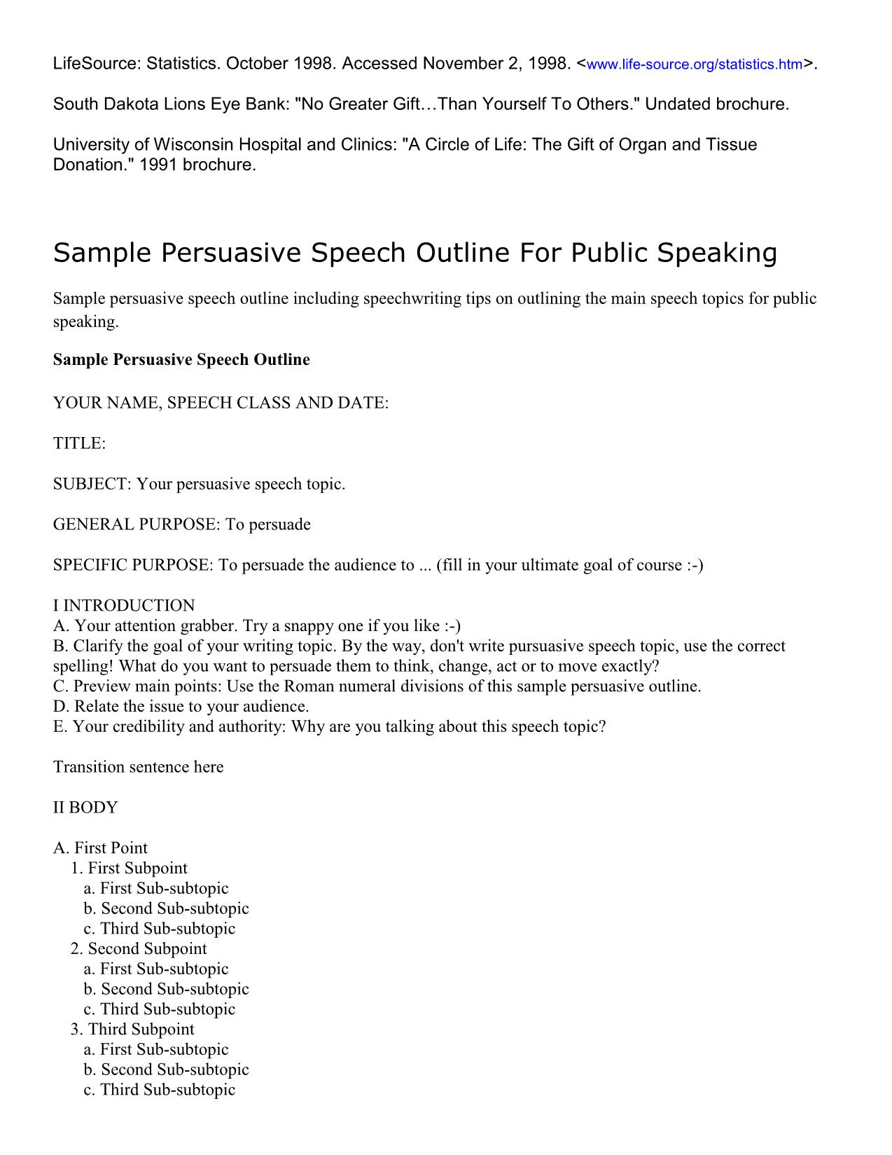 How to write an outline for a persuasive speech trang 5