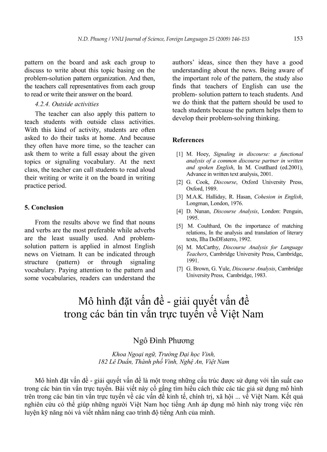 Problem - Solution pattern in English online brief news on Vietnam trang 8