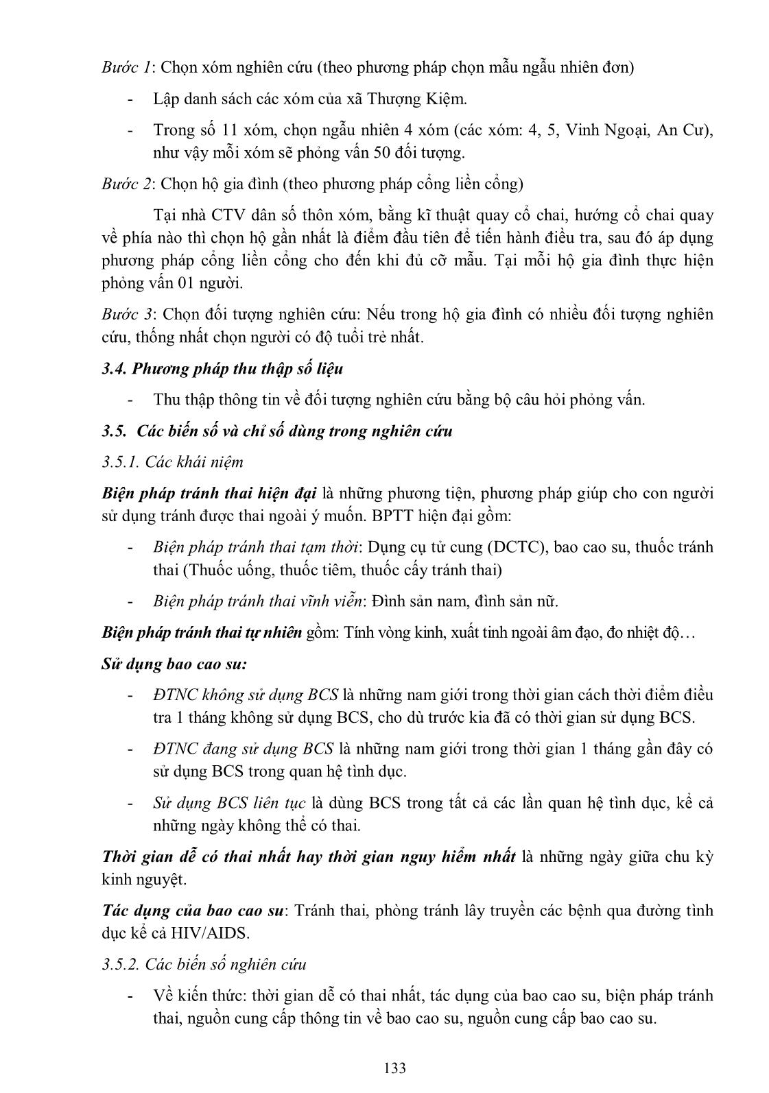 Mô tả kiến thức, thái độ và thực hành sử dụng bao cao su trong kế hoạch hóa gia đình của nam giới có vợ tại xã Thượng Kiệm, huyện Kim Sơn, tỉnh Ninh Bình năm 2013 trang 3