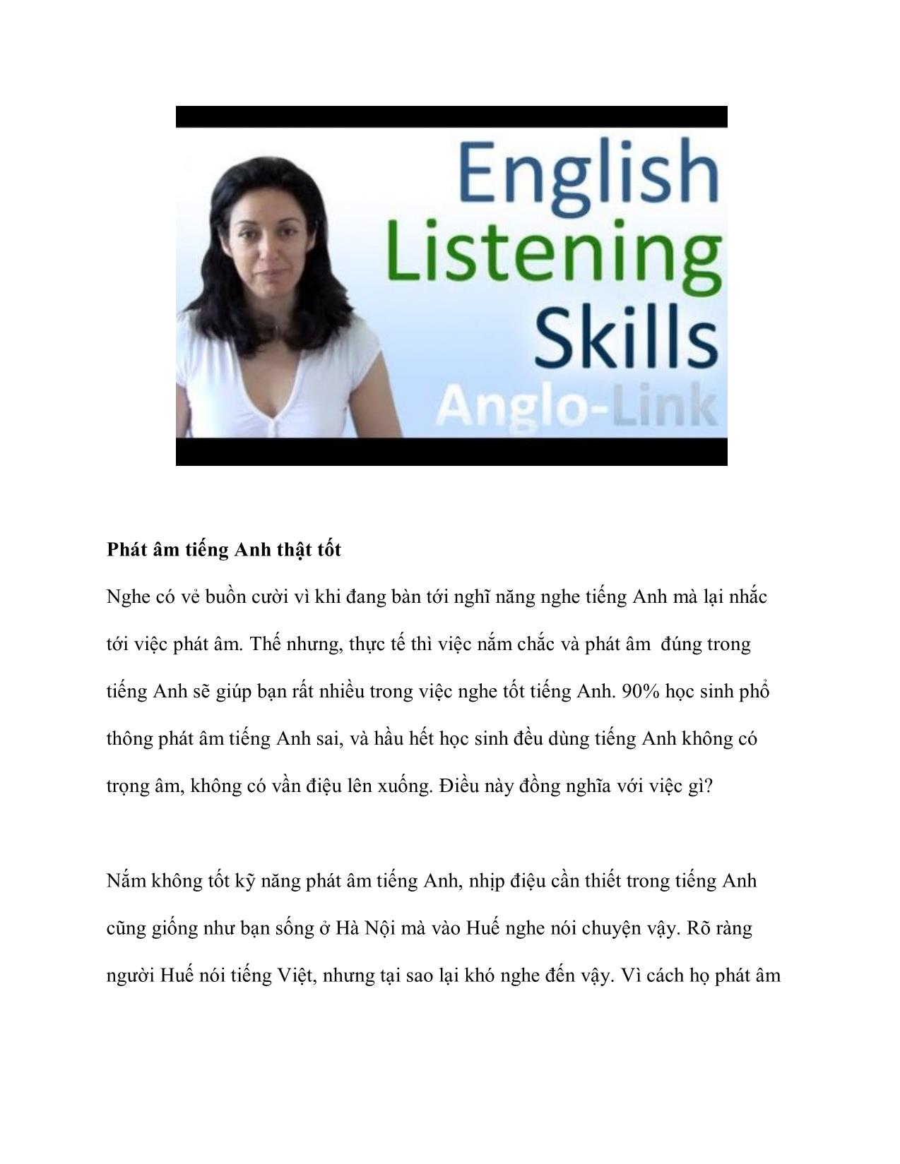 Bí quyết luyện nghe Tiếng Anh trang 3