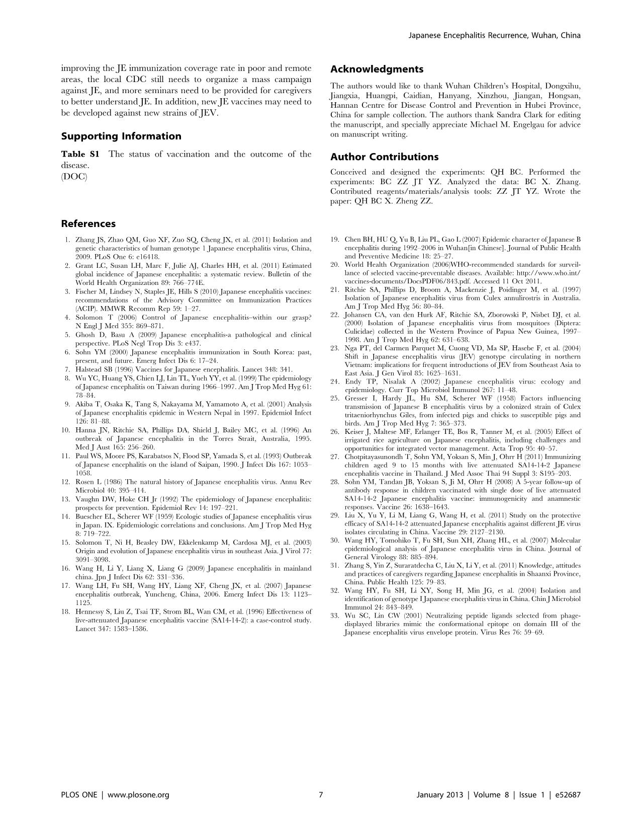 Recurrence of Japanese Encephalitis Epidemic in Wuhan, China, 2009-2010 trang 7