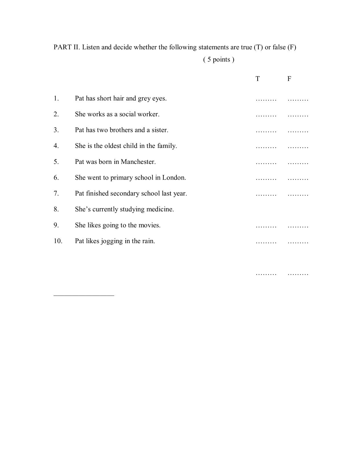 Đề thi môn nghe tiếng Anh B1 - 2008 trang 4