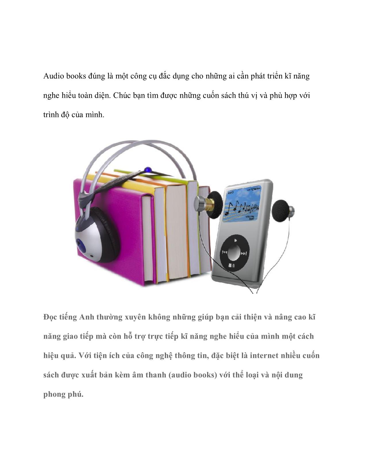 Phát triển kỹ năng nghe hiểu nhờ “audio books” trang 2