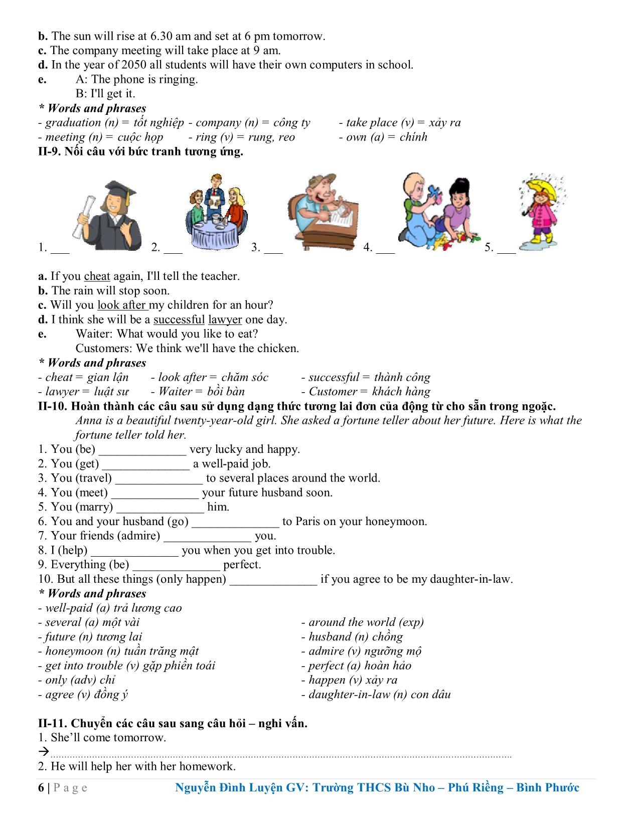 Bài tập tiếng Anh Lớp 8 - Unit 9. A first aid course trang 6