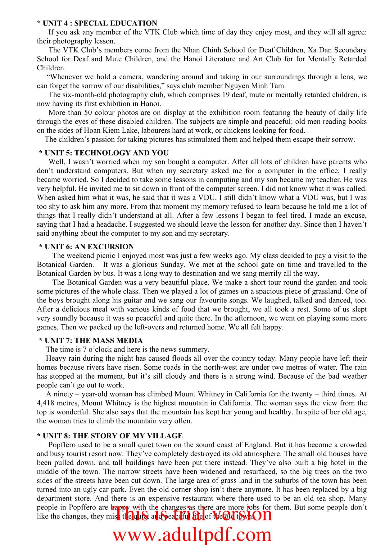 Tiếng Anh - Tapescripts 10 trang 2