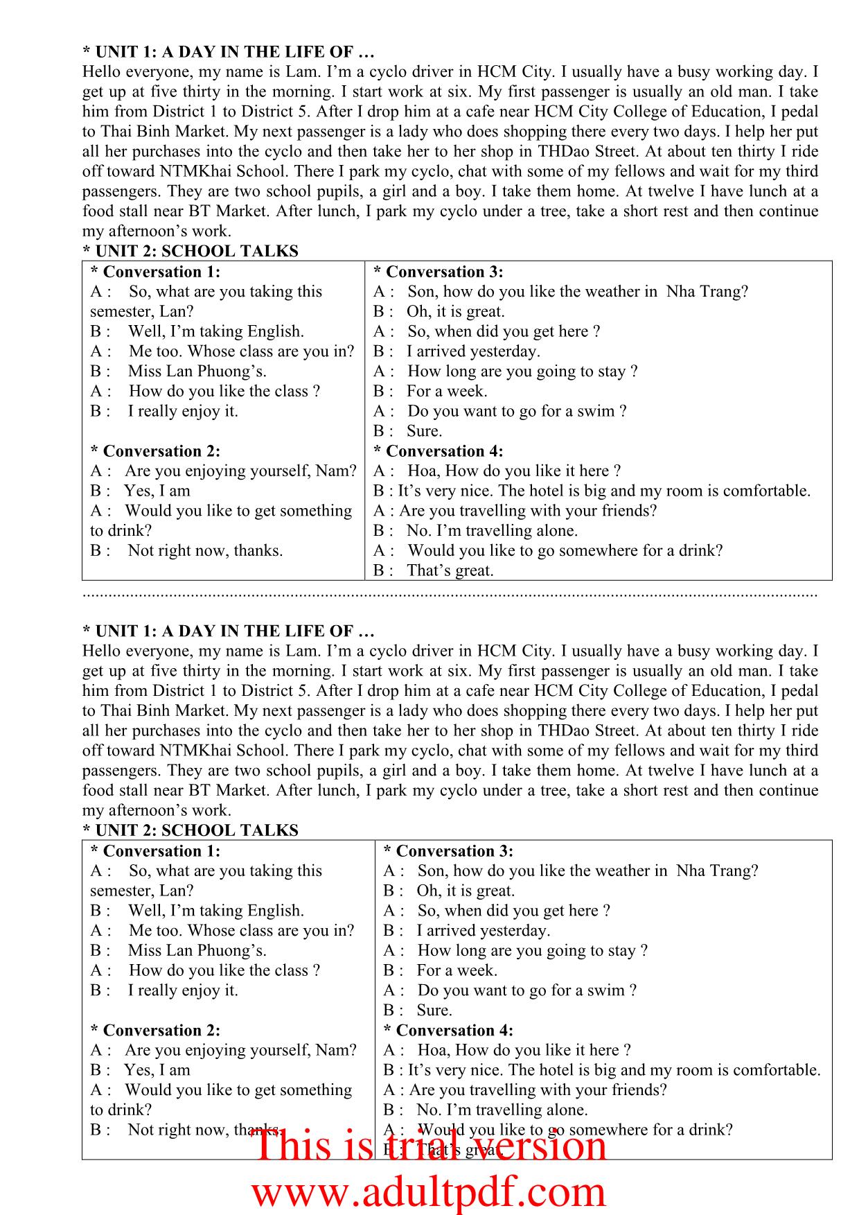 Tiếng Anh - Tapescripts 10 trang 5