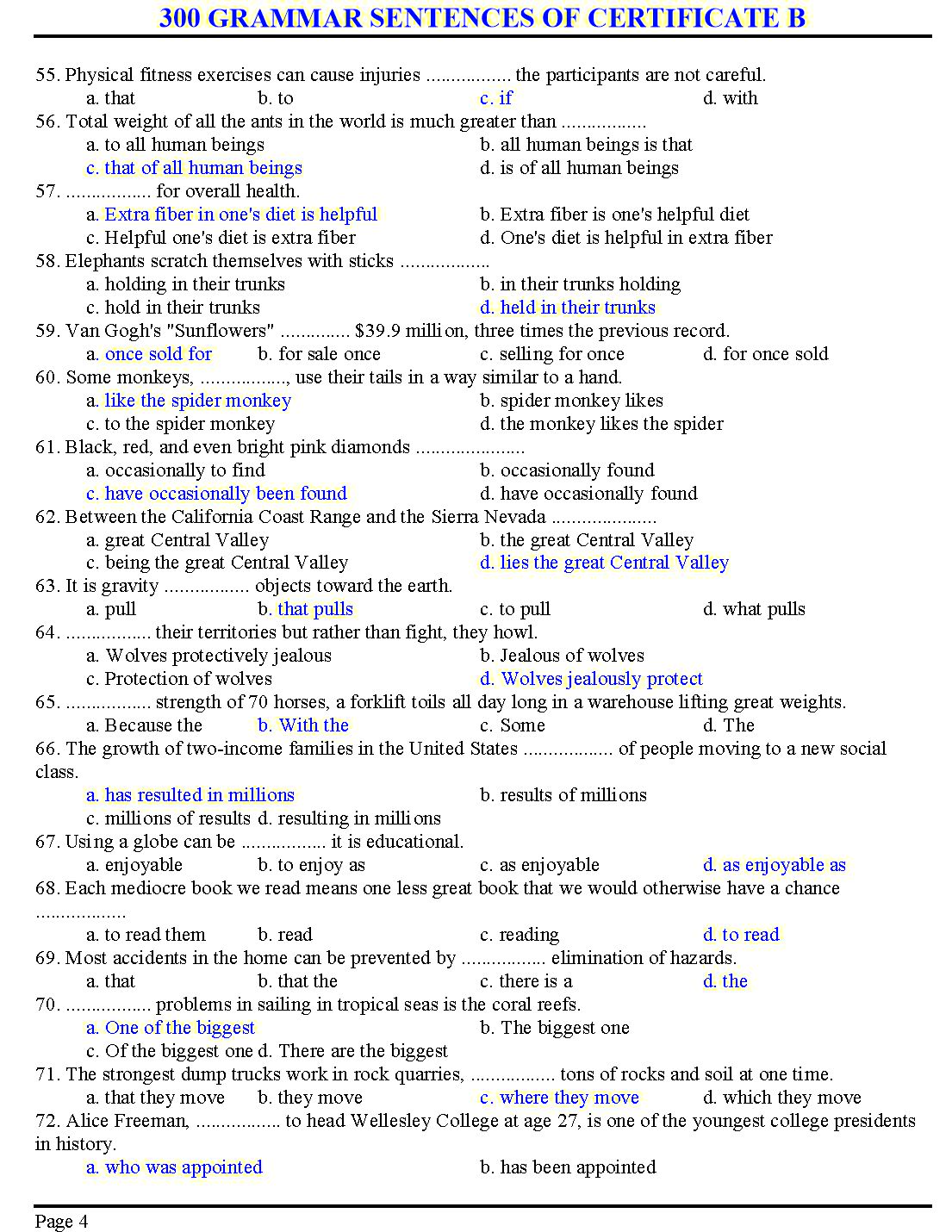 300 grammar sentences of certificate B trang 4