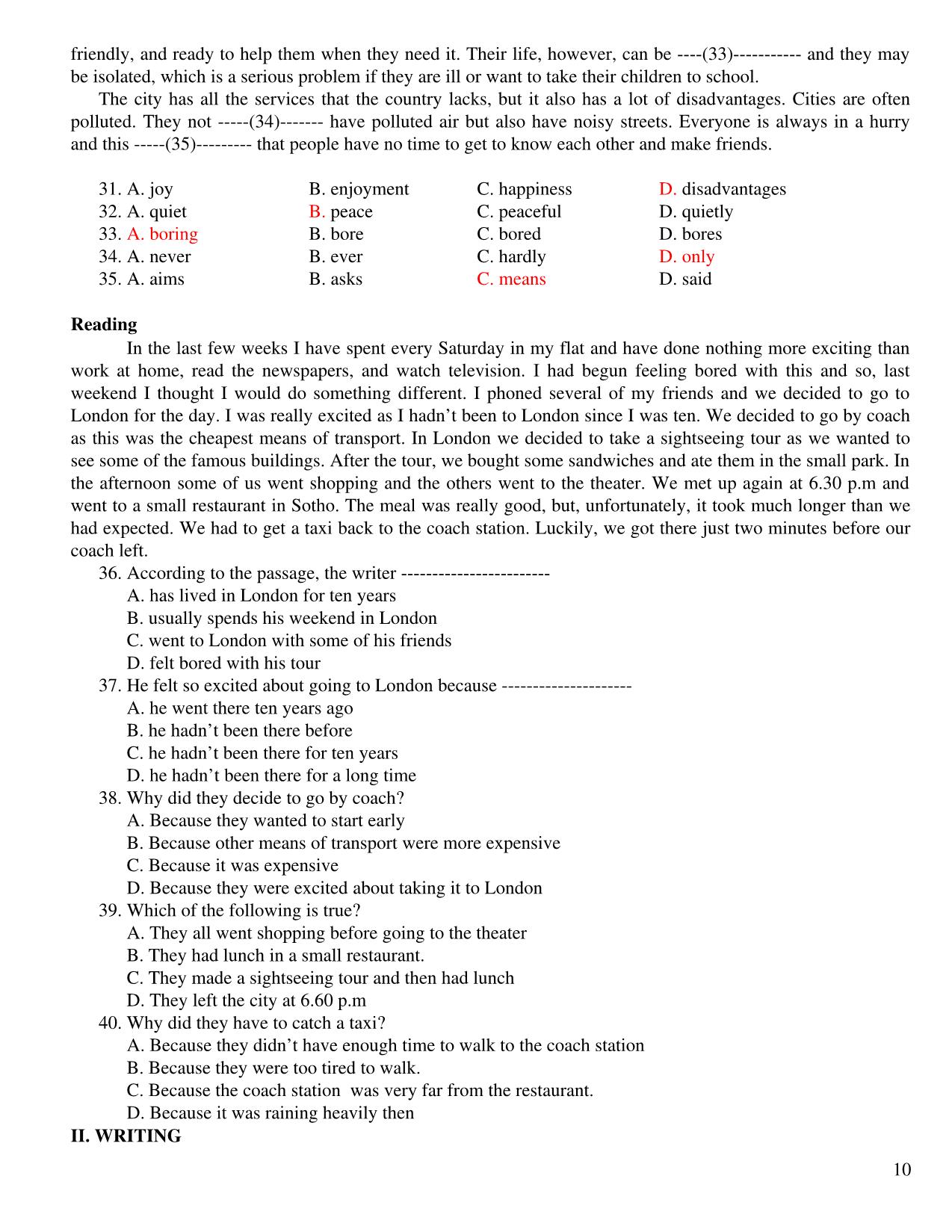 Lý thuyết và bài tập ôn thi học kì 1 tiếng Anh lớp 10 trang 10