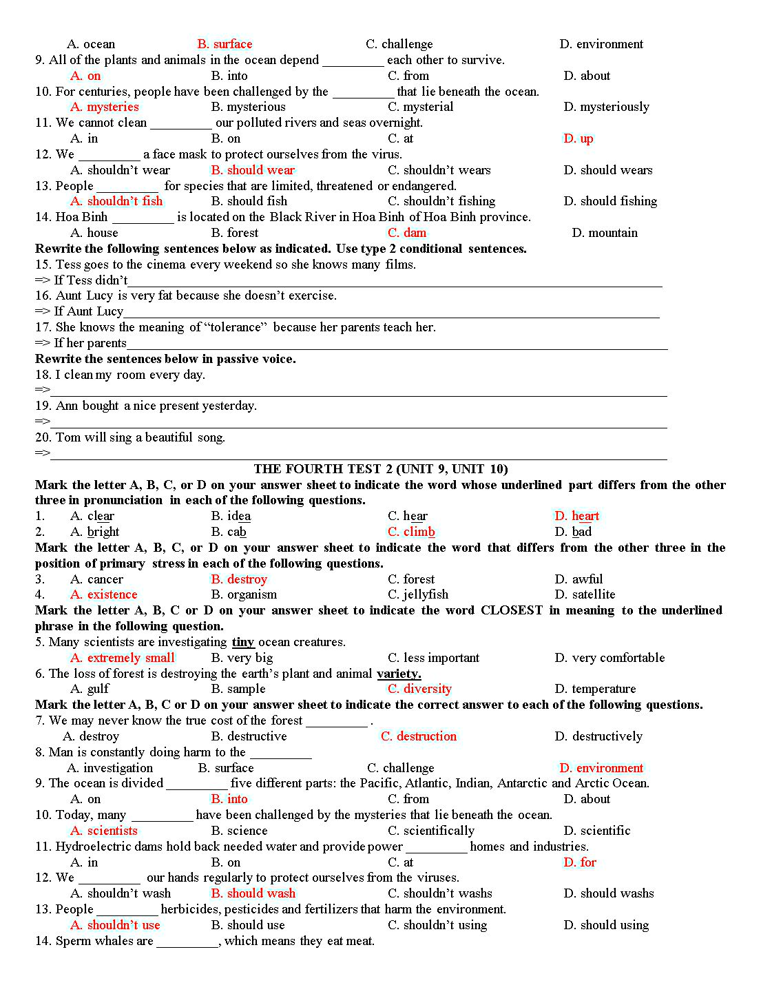 Tổng hợp đề kiểm tra 15 phút tiếng Anh lớp 10 trang 7