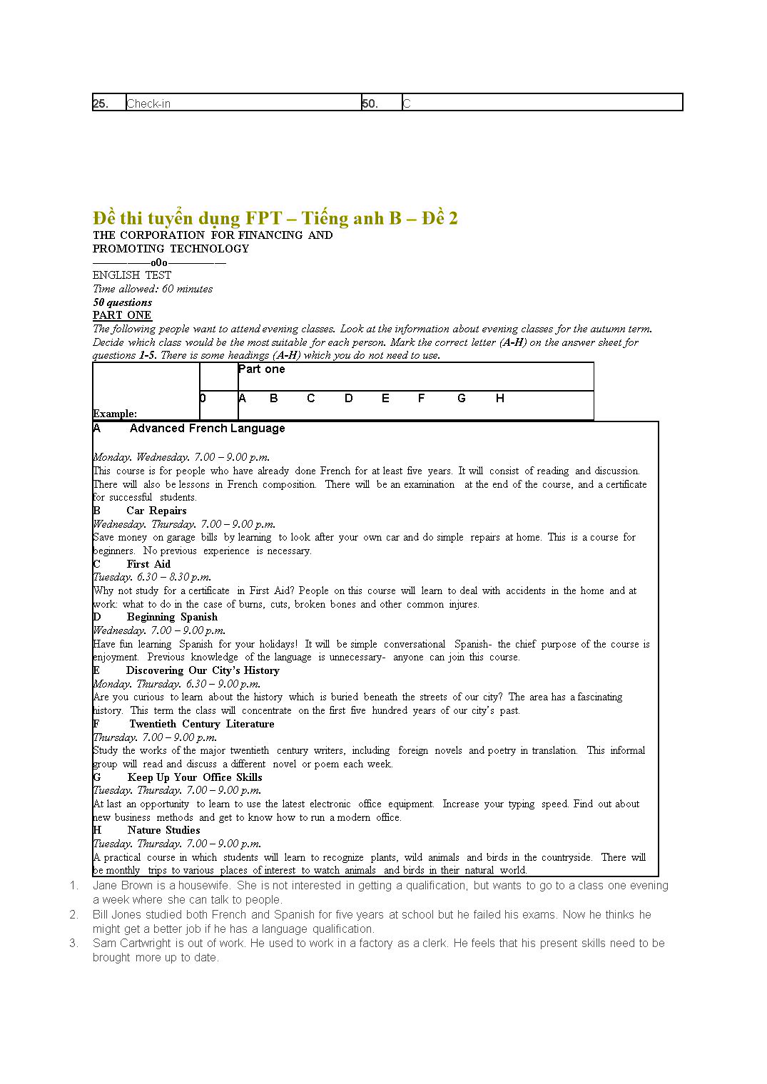 Đề thi tuyển dụng FPT – Tiếng anh B – Đề 1 trang 4