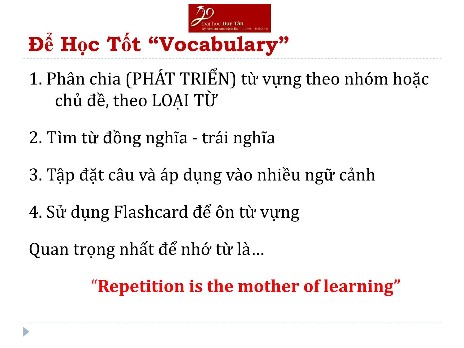 Bài giảng Phương pháp học tiếng Anh - Hồ Hoàng Yến trang 6