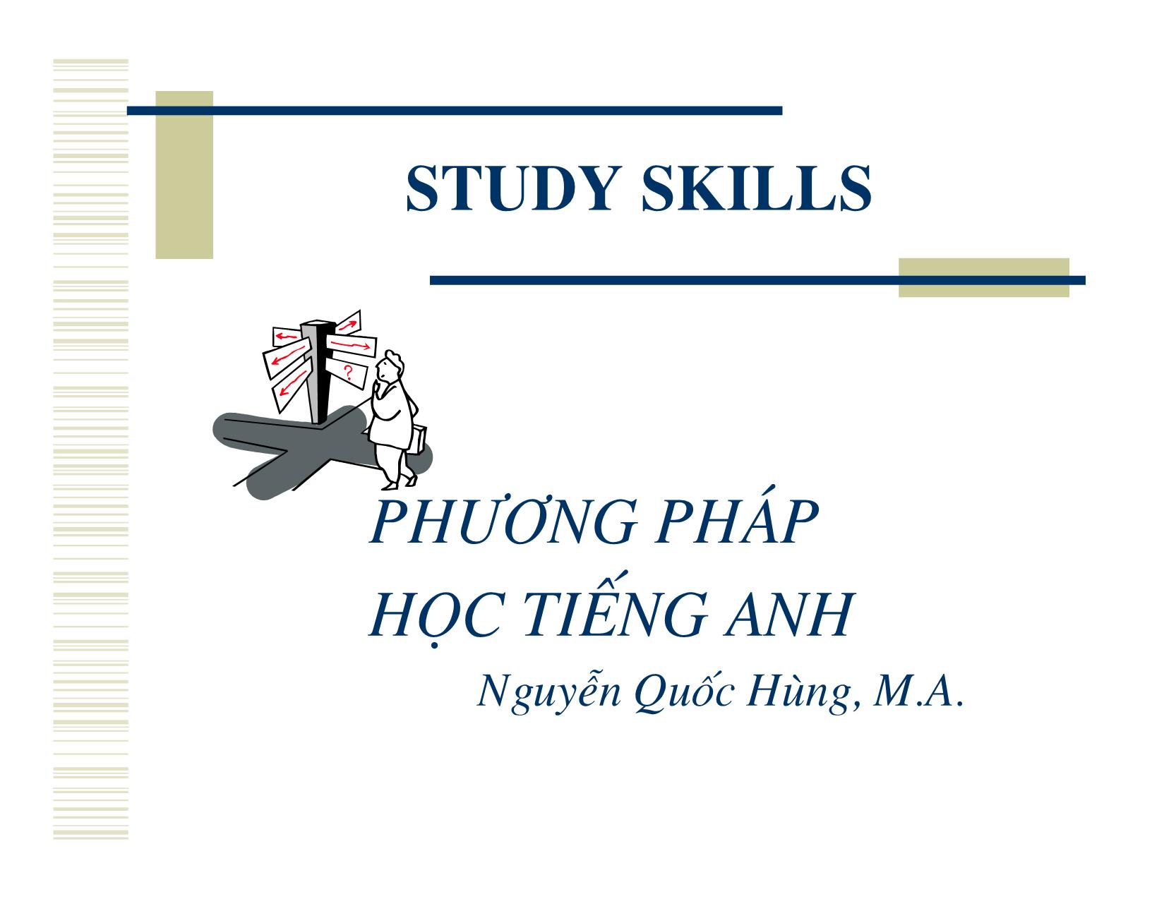 Bài giảng Phương pháp học tiếng Anh - Nguyễn Quốc Hùng trang 1