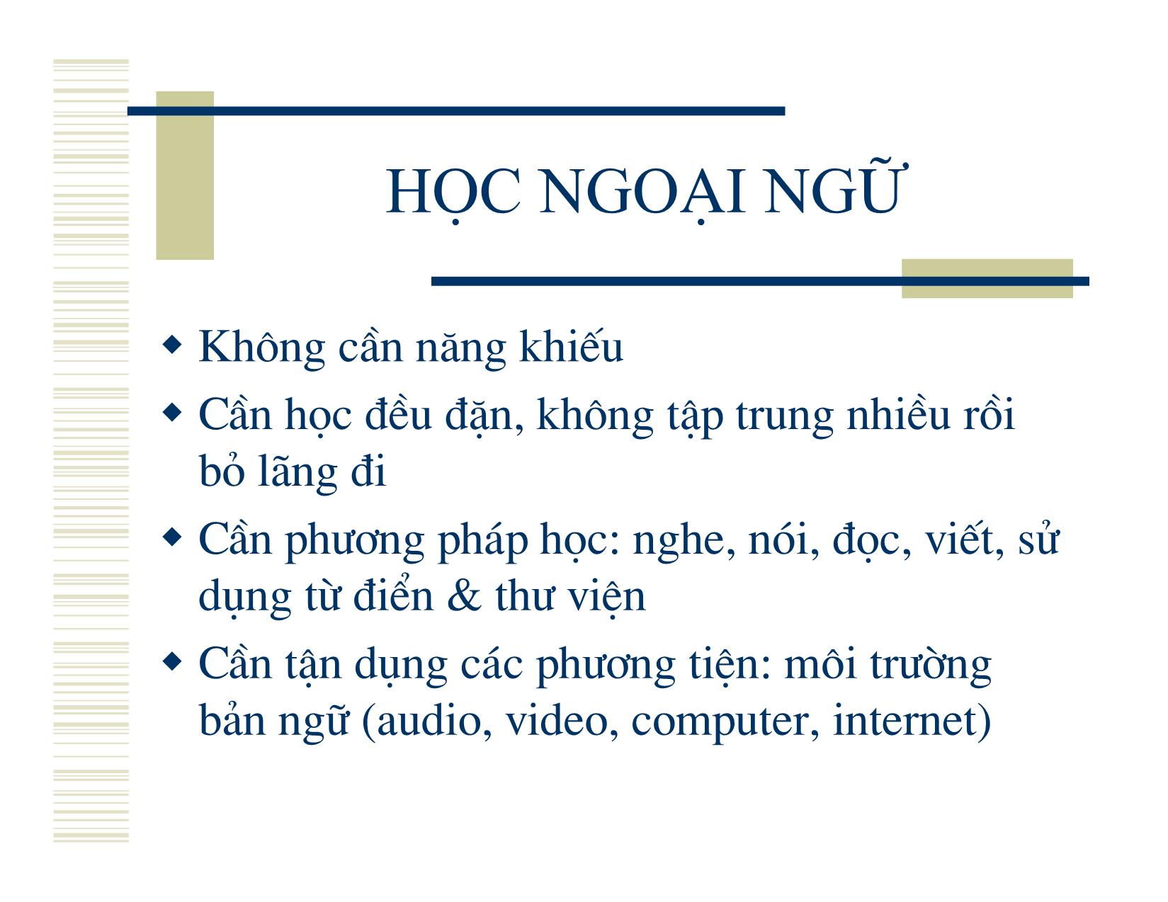 Bài giảng Phương pháp học tiếng Anh - Nguyễn Quốc Hùng trang 3