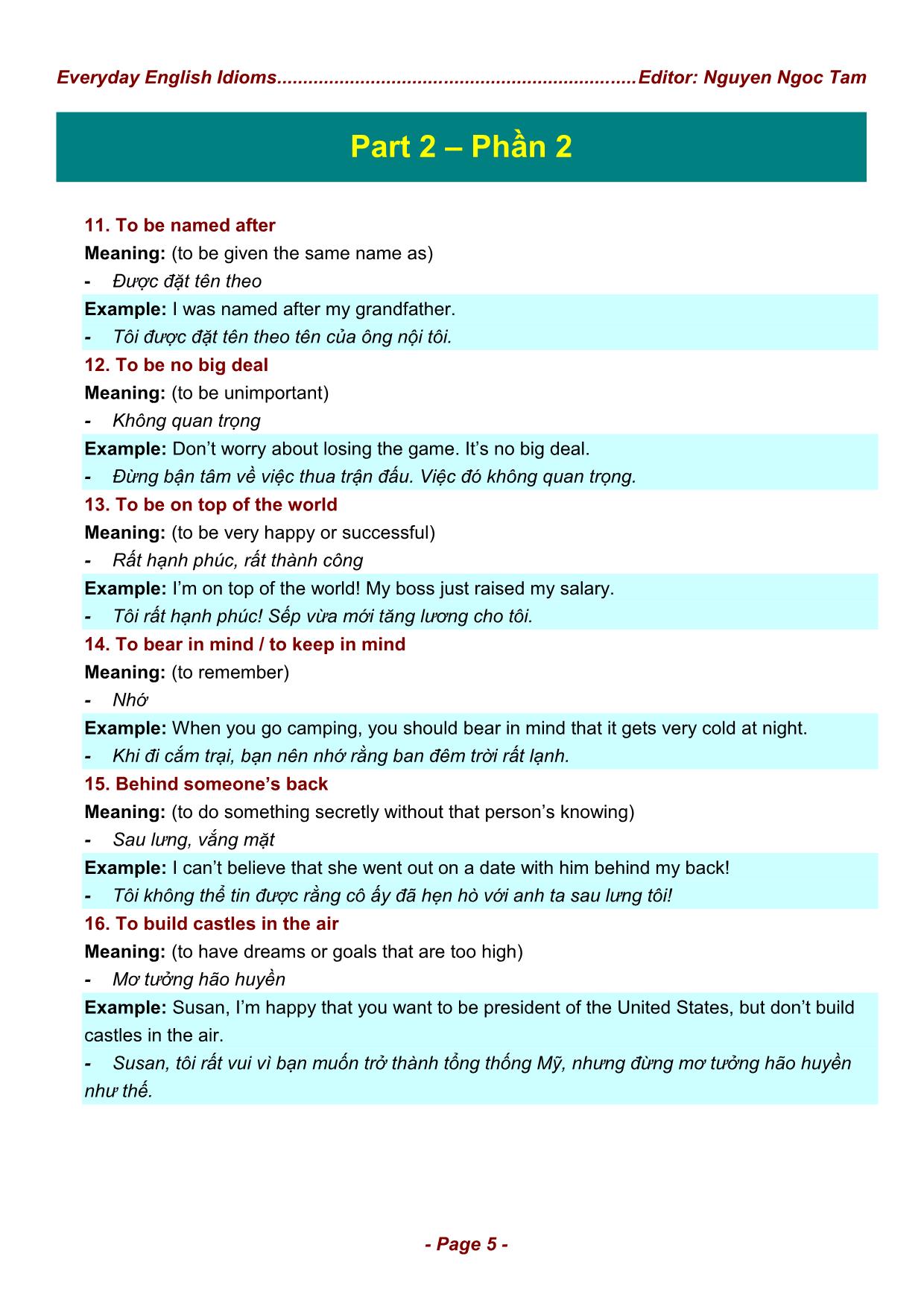 Các thành ngữ tiếng Anh thông dụng trang 5