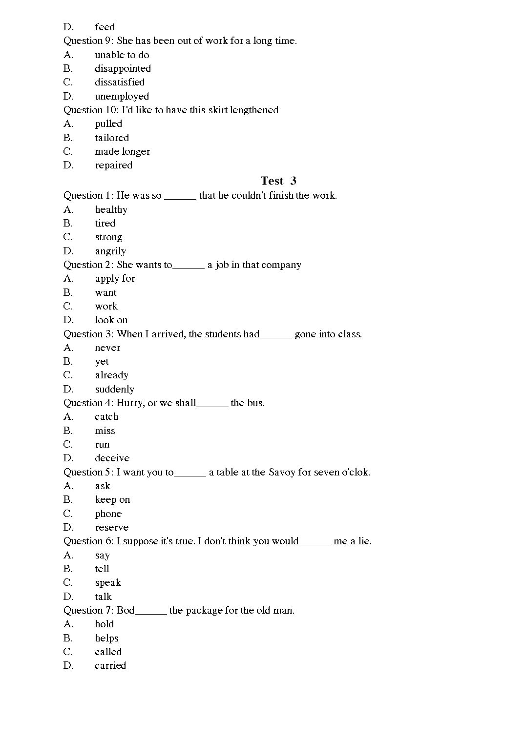 Tiếng Anh - Level A trang 3