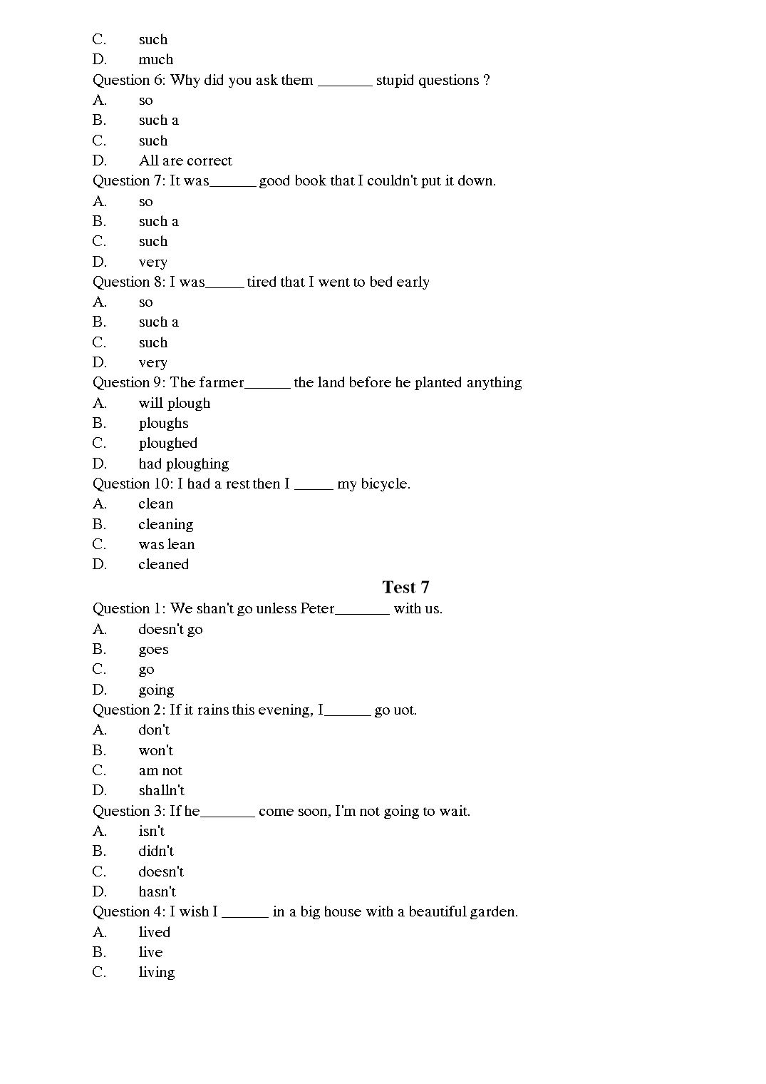 Tiếng Anh - Level A trang 7