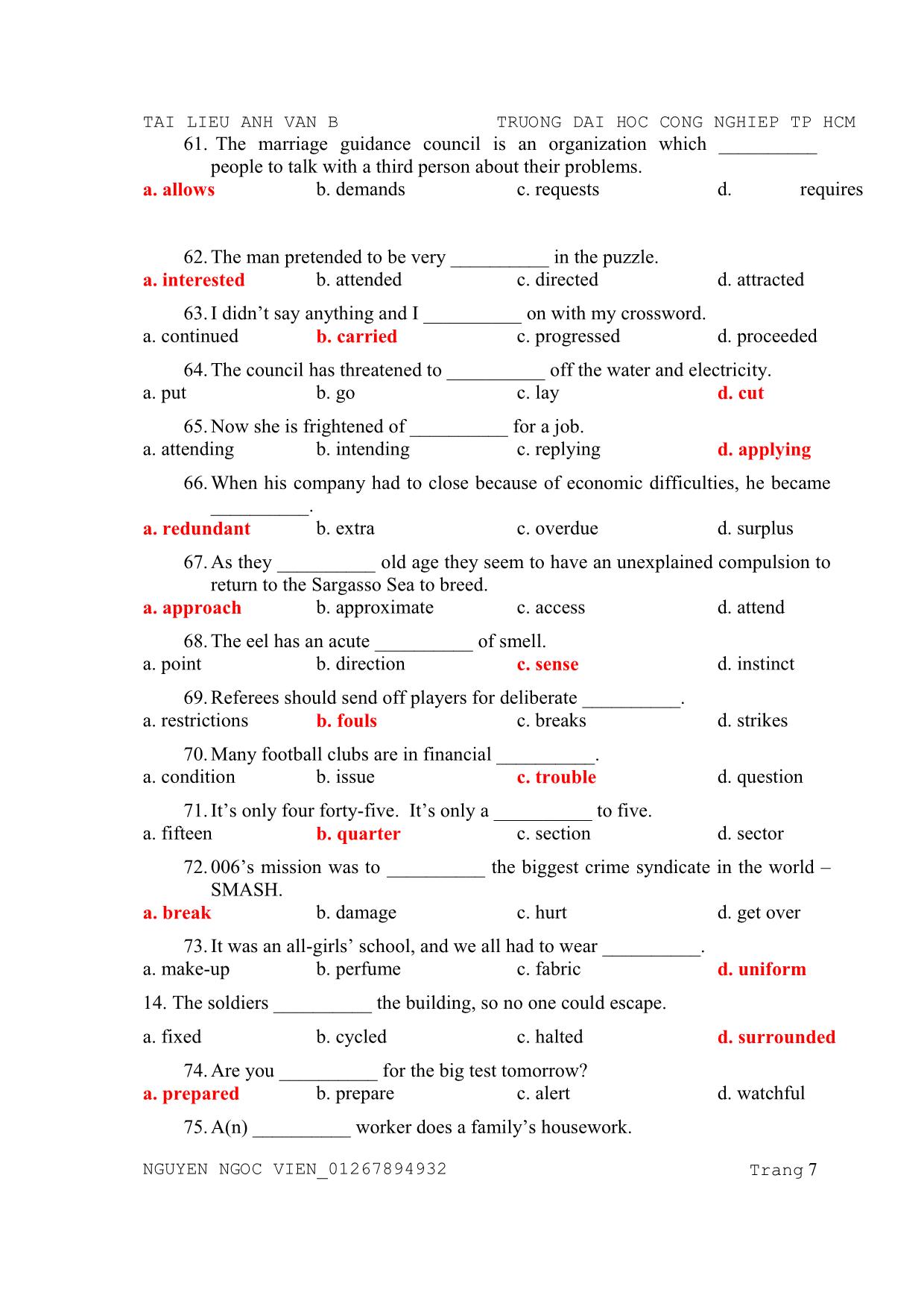 Tài liệu môn Anh văn B trang 7