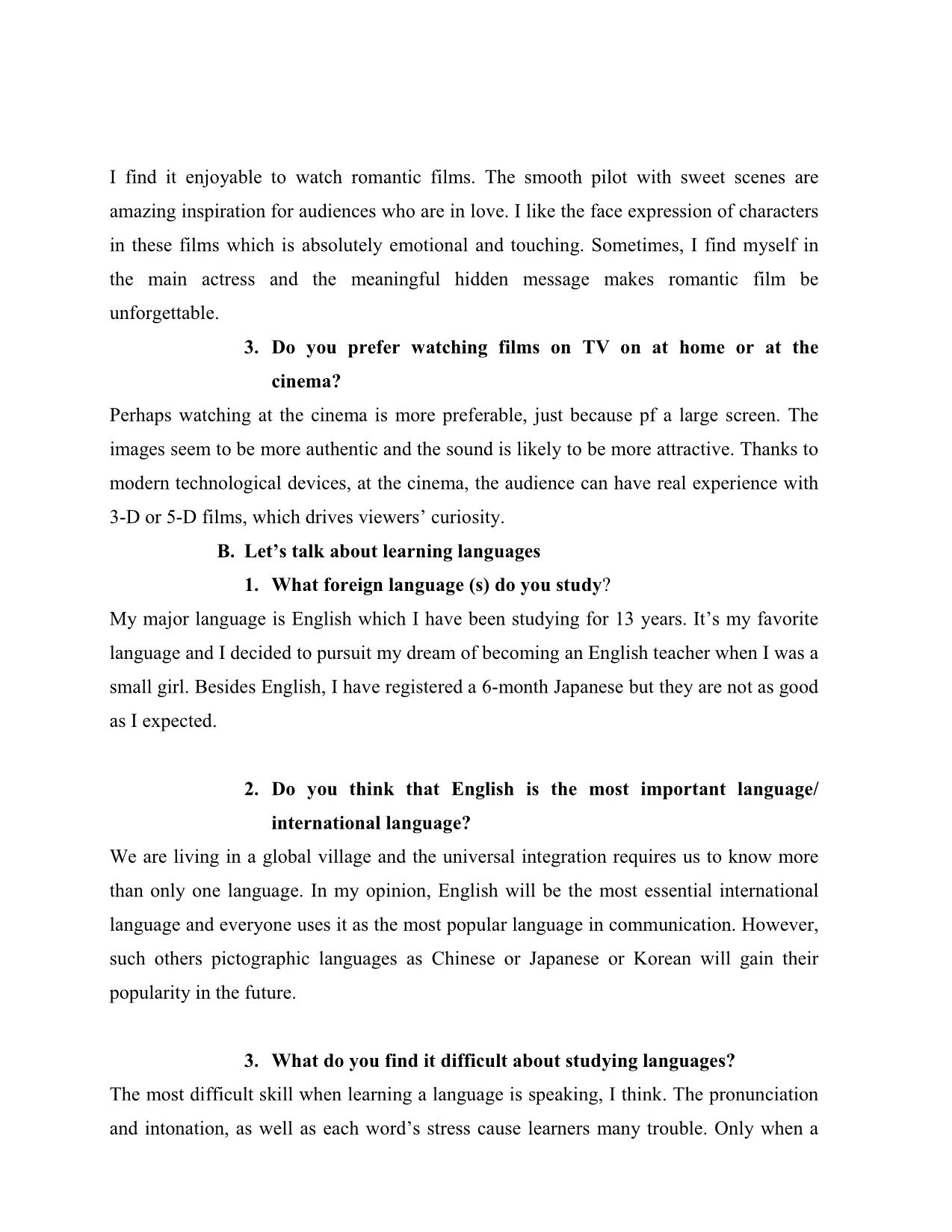 Tiếng Anh - Vstep speaking part 1 trang 7