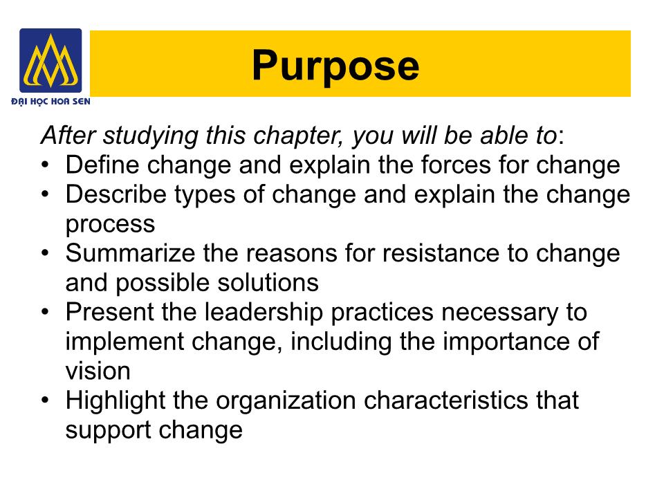 Bài giảng Nghệ thuật lãnh đạo - Chapter 5: Leading Change trang 4