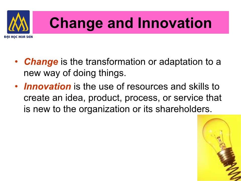 Bài giảng Nghệ thuật lãnh đạo - Chapter 5: Leading Change trang 7