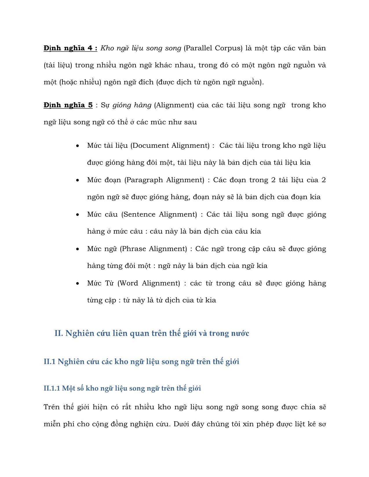Báo cáo kỹ thuật Xây dựng kho ngữ liệu song ngữ Anh - Việt trang 6
