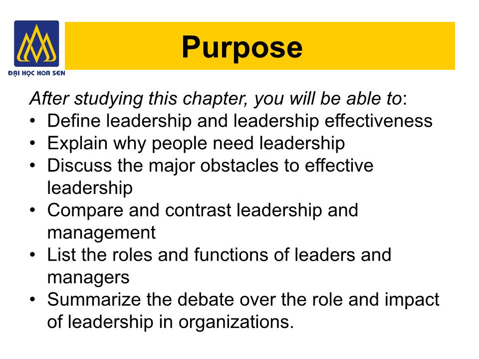 Bài giảng Nghệ thuật lãnh đạo - Chapter 1: Definition and Significance of Leadership trang 3