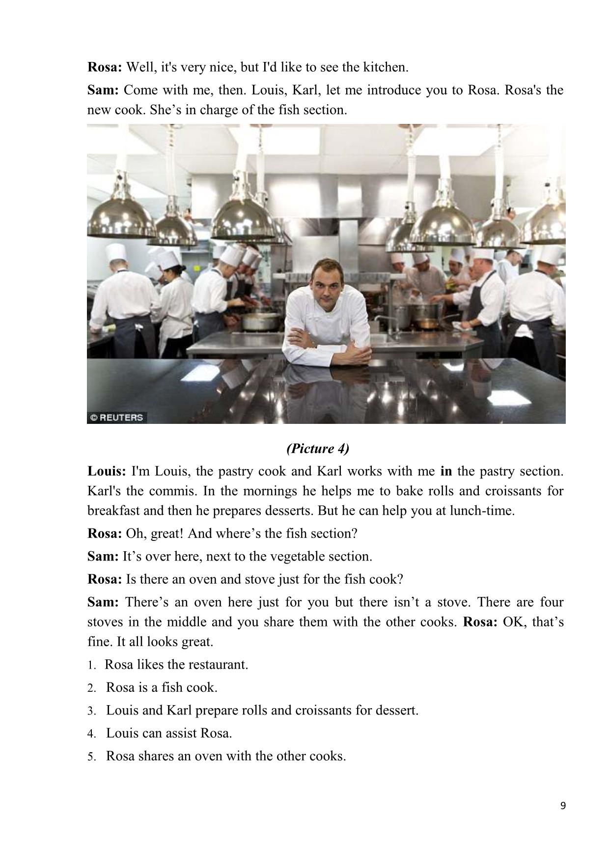 Giáo trình Tiếng Anh chuyên ngành nhà hàng (Phần 1) trang 8