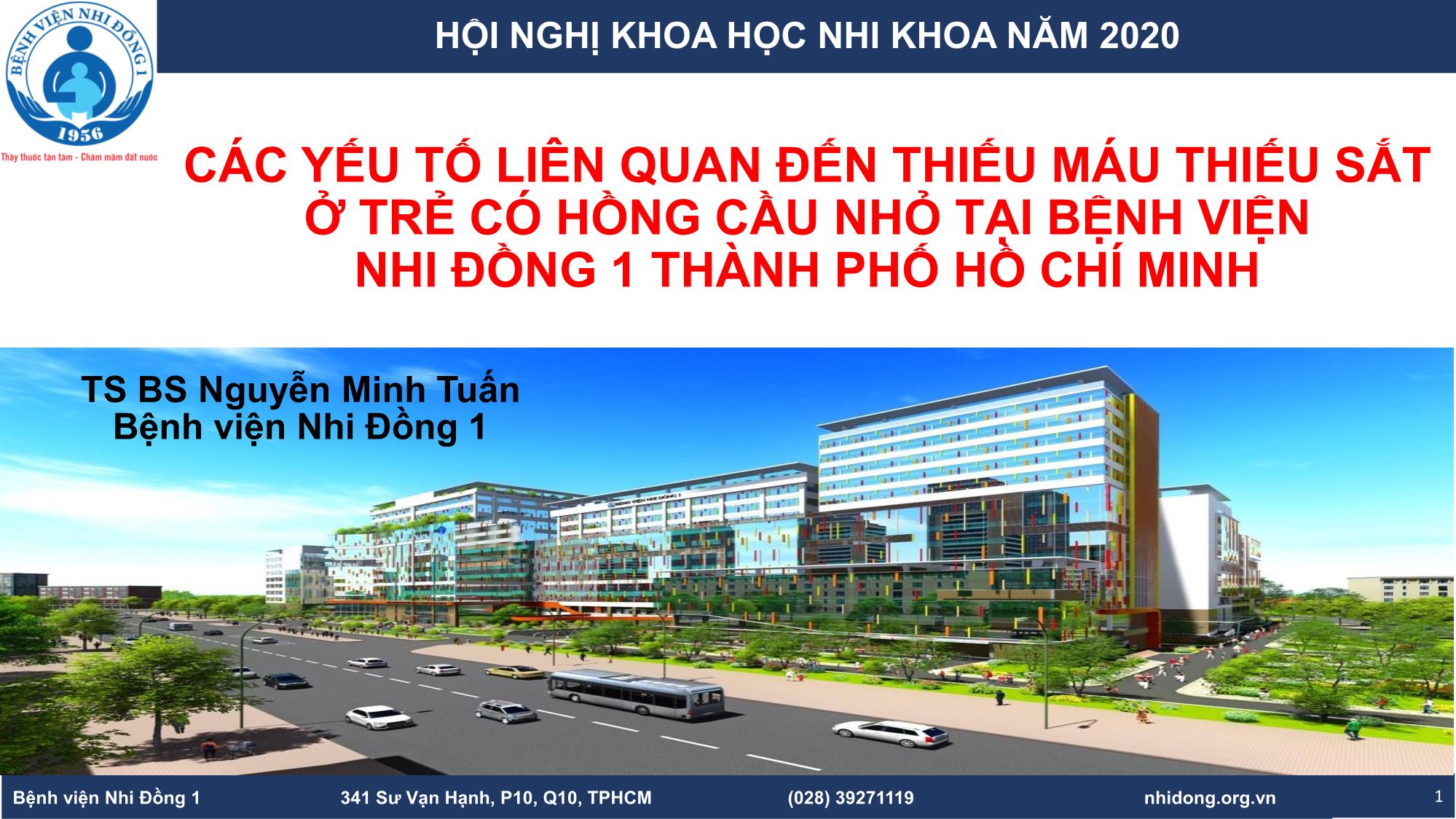 Các yếu tố liên quan đến thiếu máu thiếu sắt ở trẻ có hồng cầu nhỏ tại Nệnh viện nhi đồng 1 thành phố Hồ Chí Minh trang 1