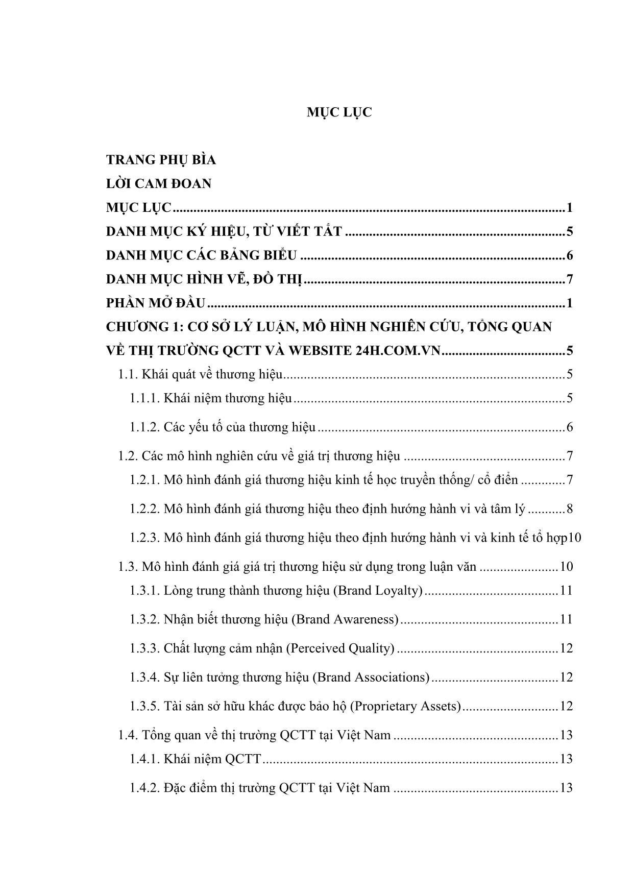 Luận văn Đánh giá thương hiệu website www.24h.com.vn của công ty cổ phần quảng cáo trực tuyến 24h trang 4