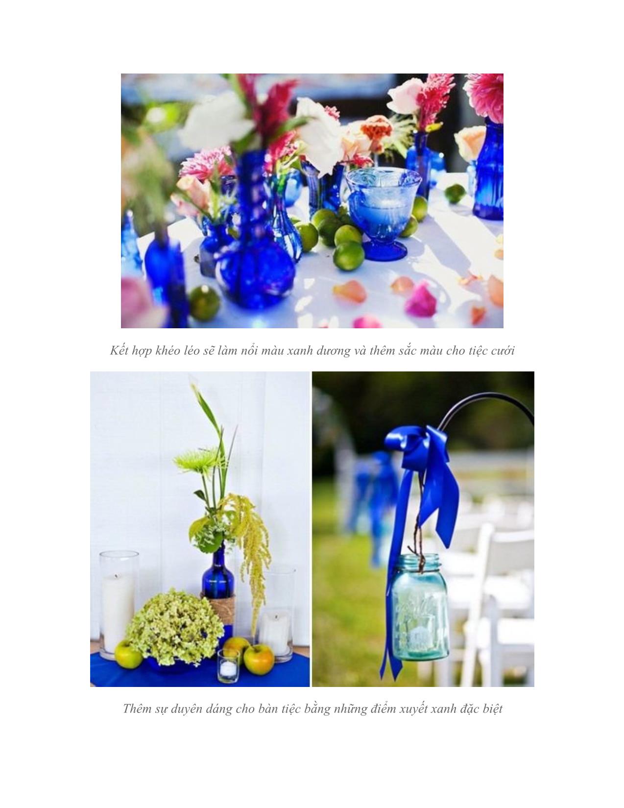 7 cách đem màu xanh dương vào tiệc cưới trang 3