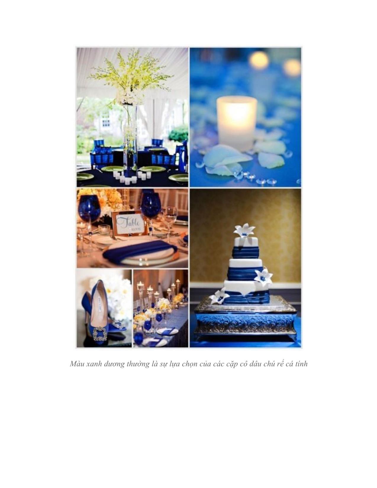 7 cách đem màu xanh dương vào tiệc cưới trang 4