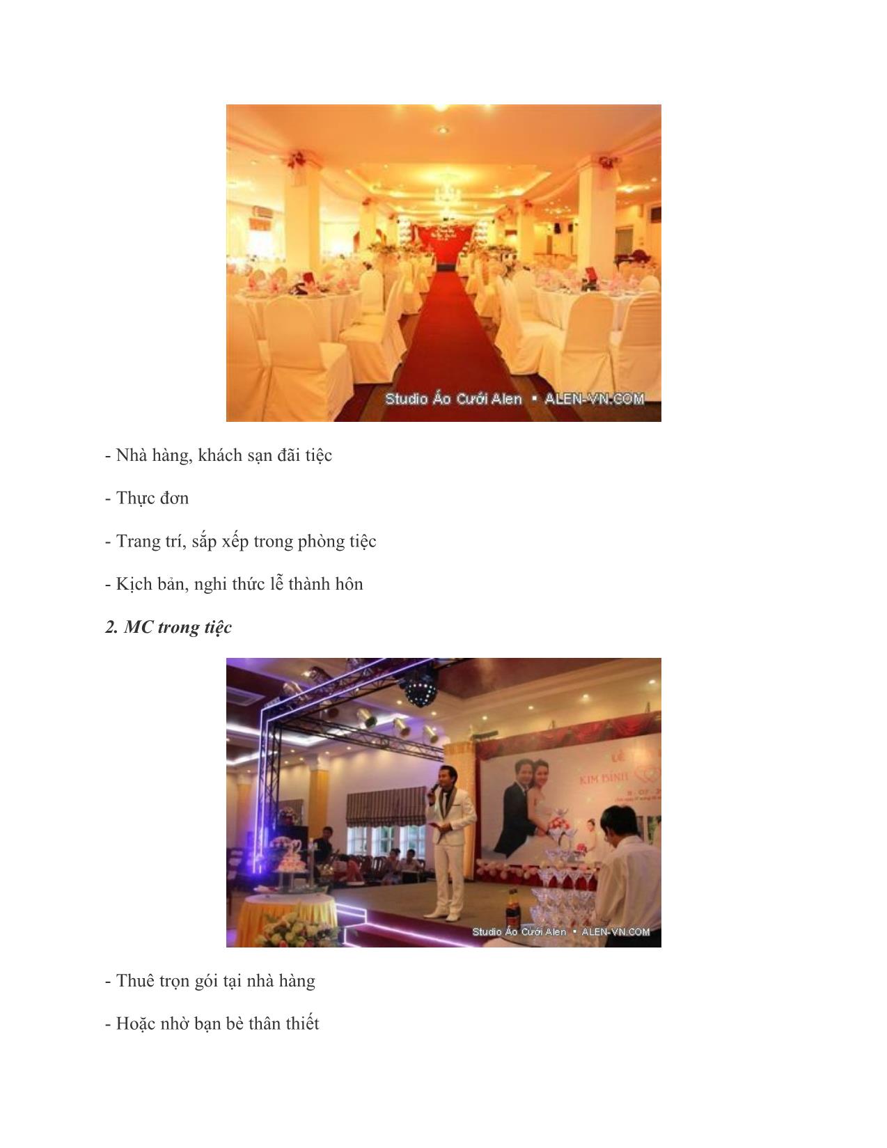 10 chuẩn bị cơ bản nhất cho đám cưới trang 2
