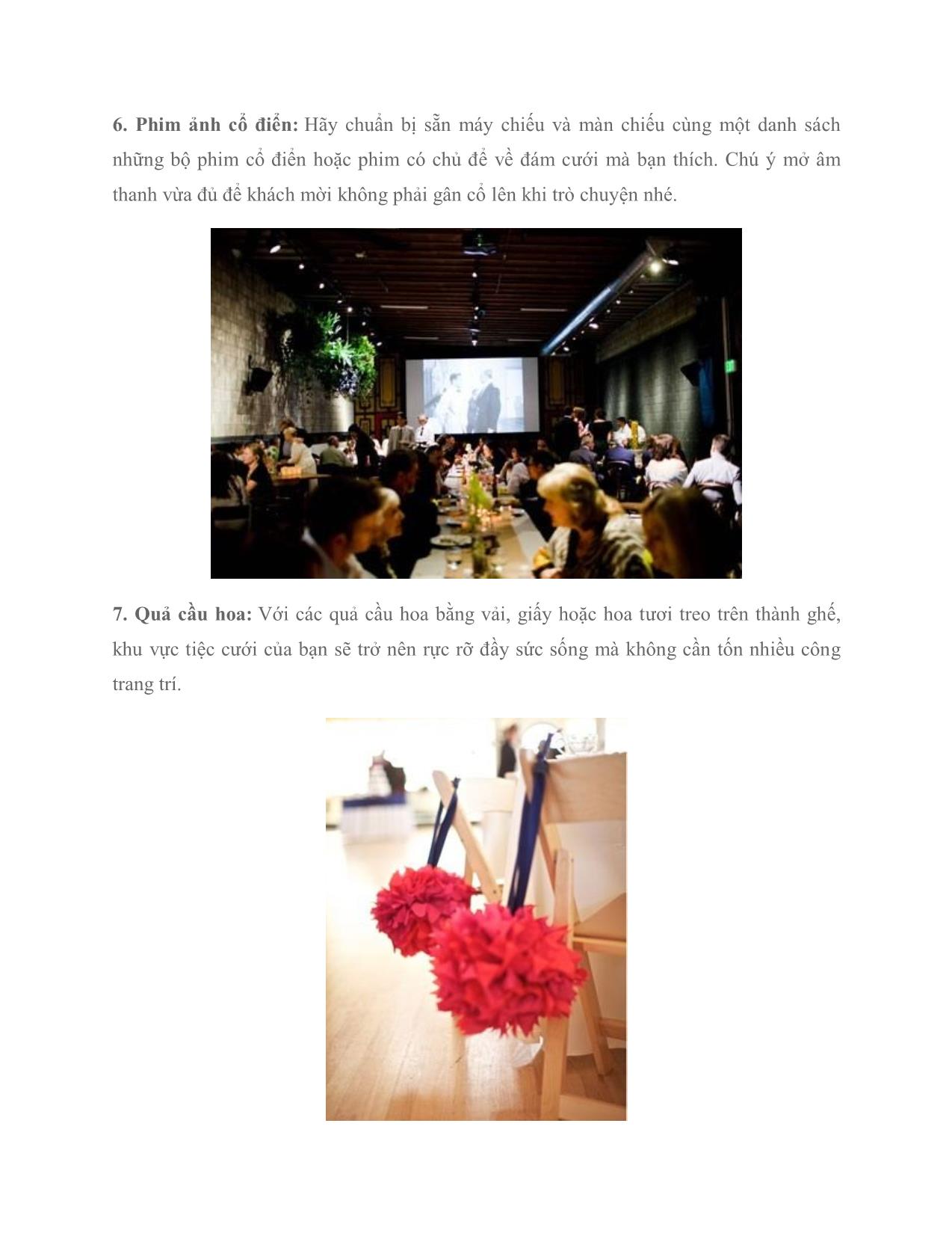15 cách trang trí tiệc cưới đơn giản, tiết kiệm trang 5