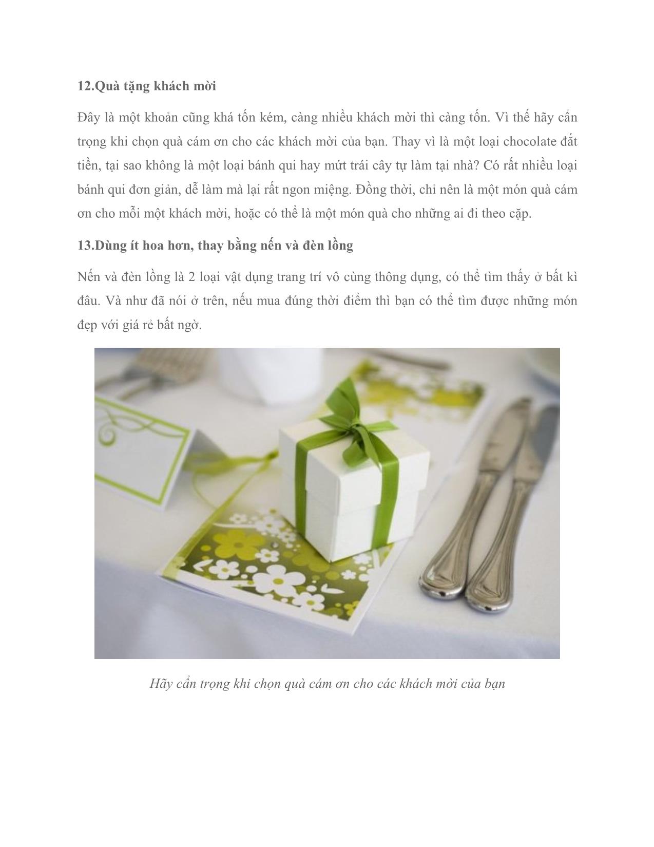 24 ý tưởng tiết kiệm chi phí ngày cưới trang 7