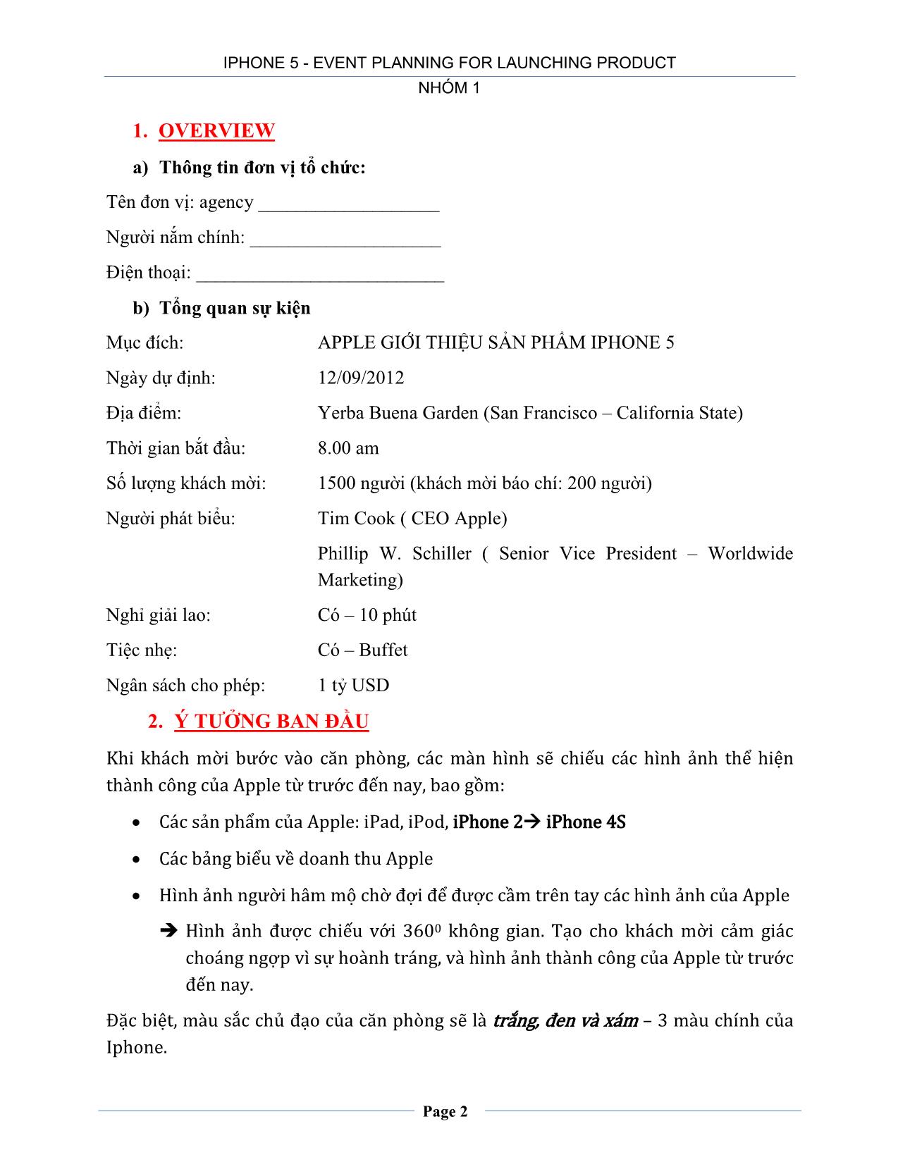 Iphone 5 - Event planning for launching product trang 3