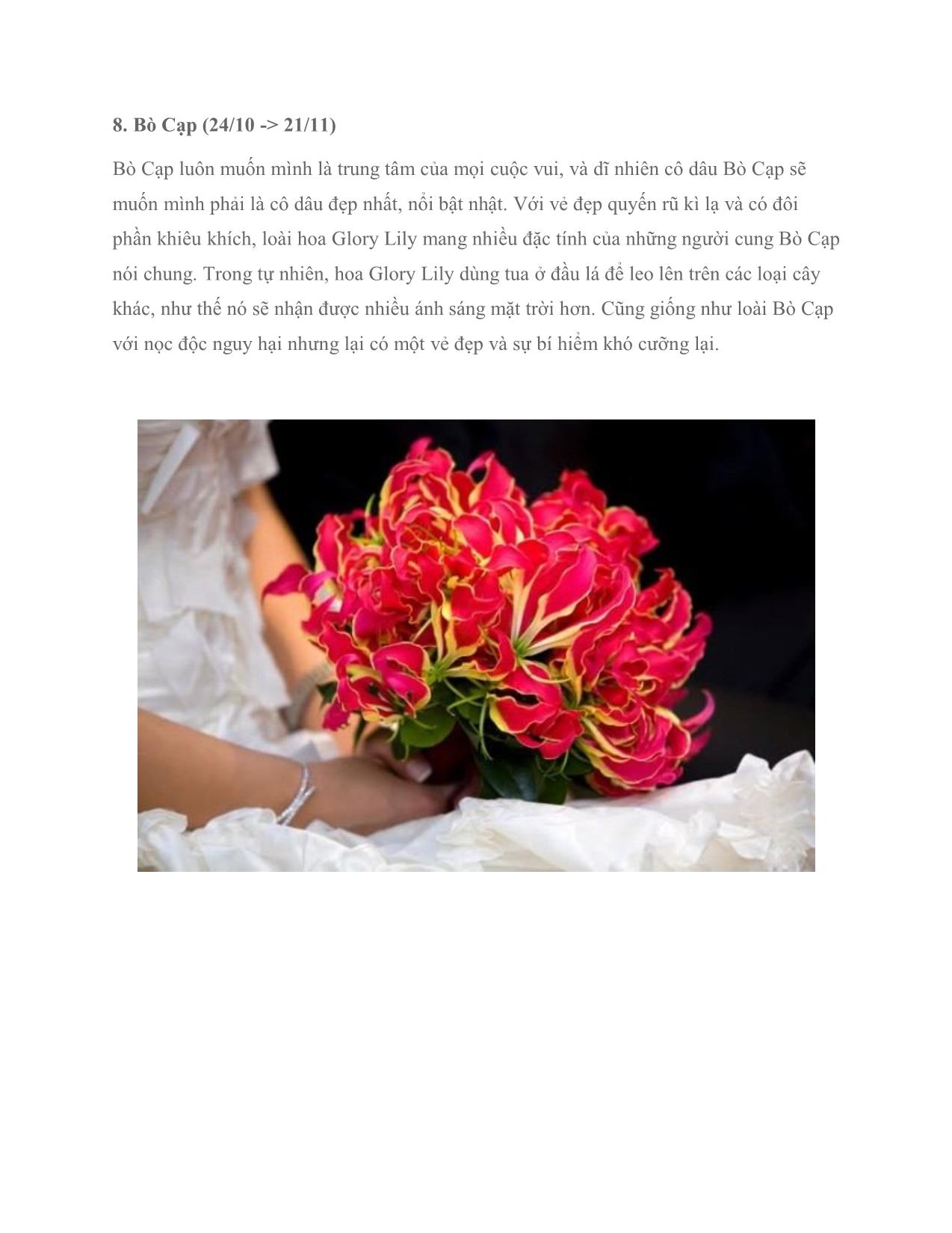 Chọn hoa cưới theo cung hoàng đạo (tiếp) trang 2