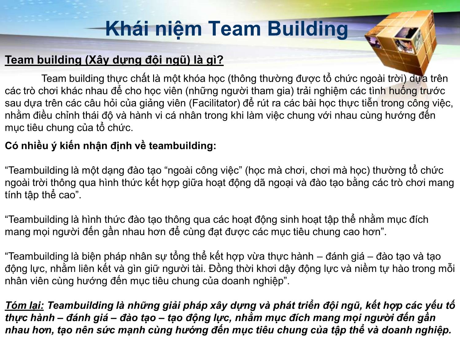 Giáo trình Team Building trang 6