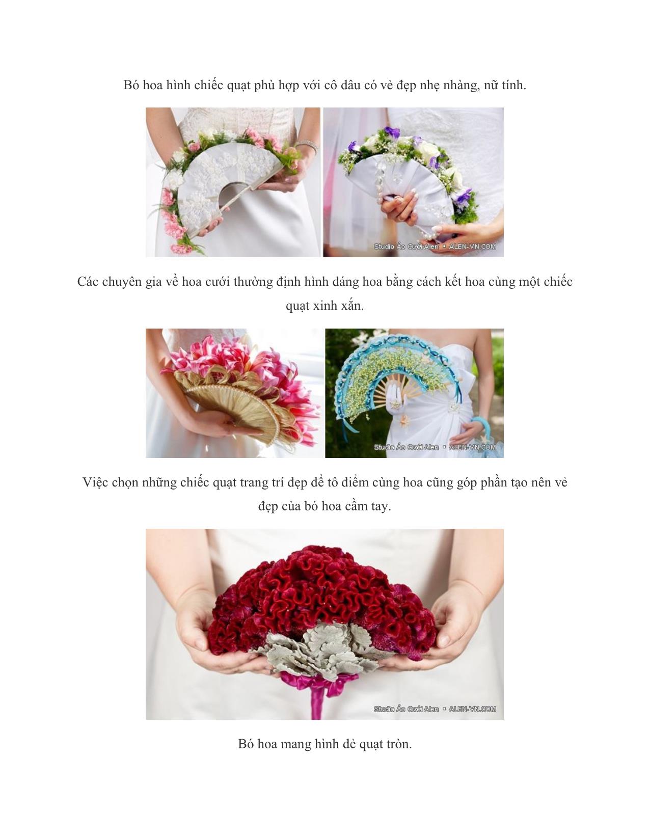 Hoa cưới hình quạt đẹp độc đáo trang 2