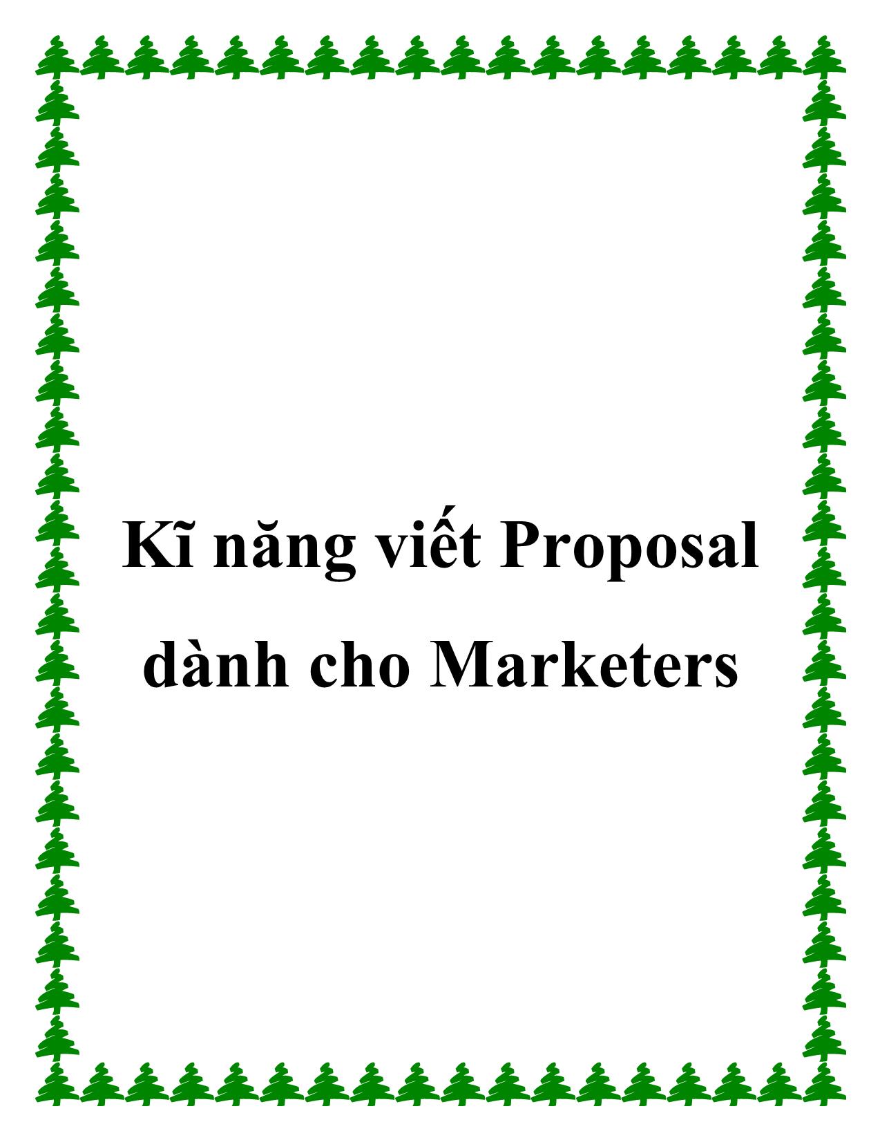 Kĩ năng viết Proposal dành cho Marketers trang 1