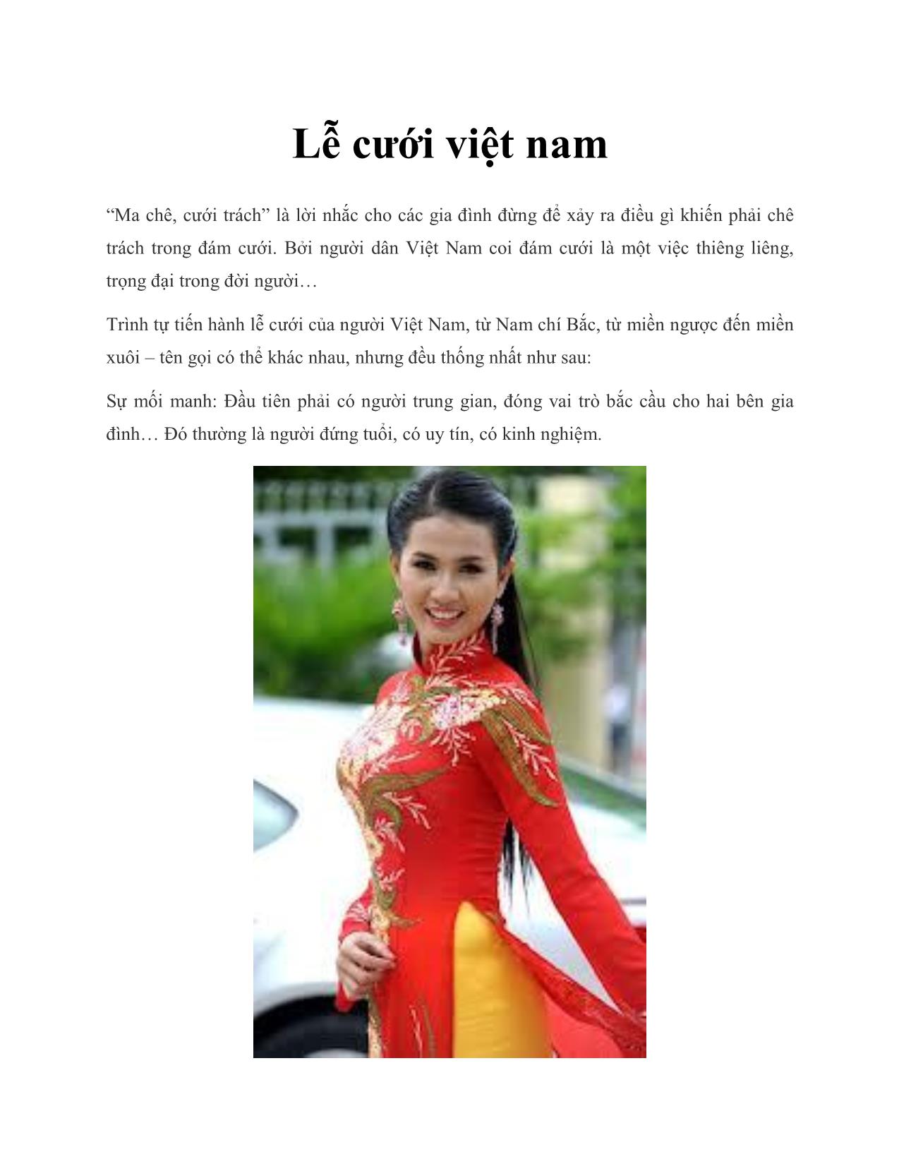 Lễ cưới Việt Nam trang 1