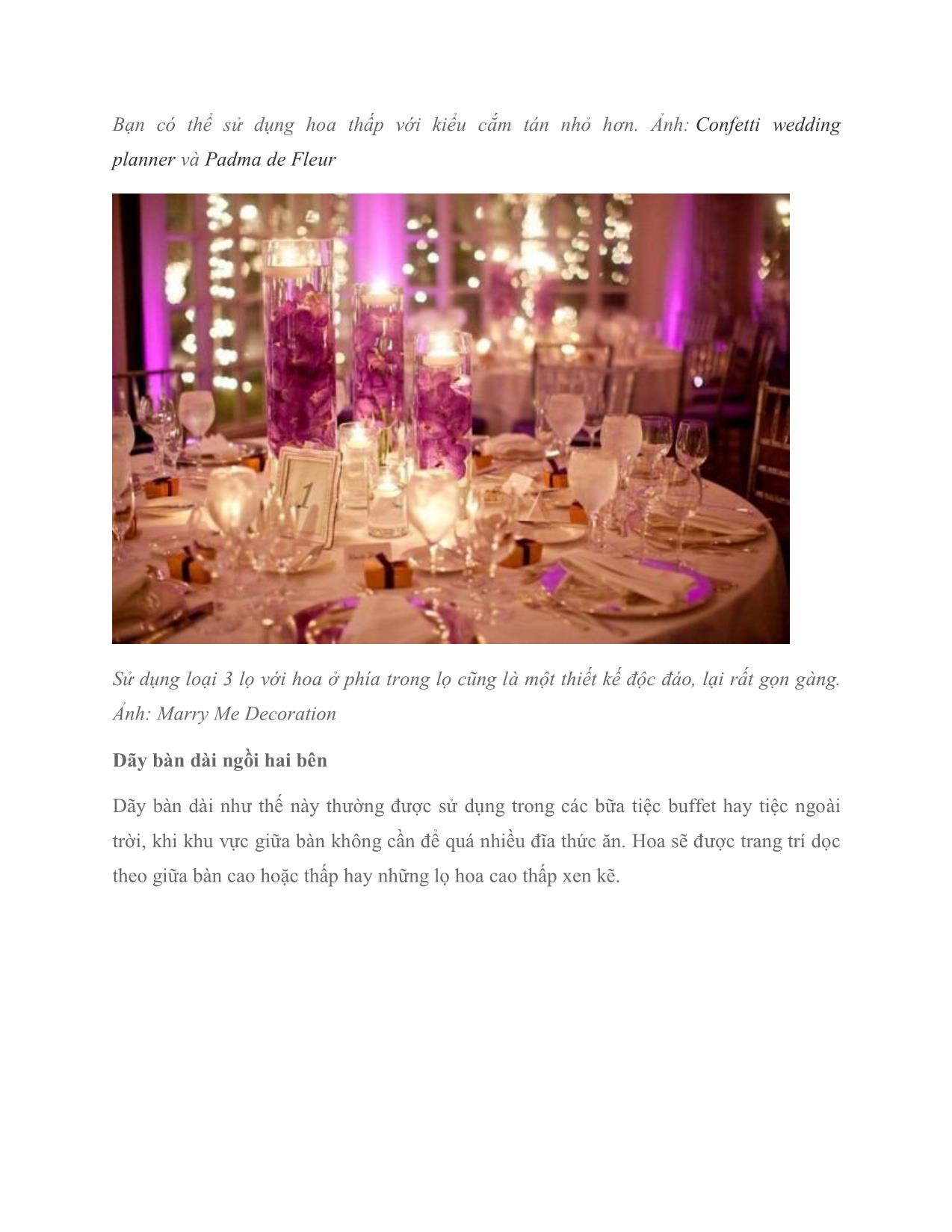 Trang trí hoa cho bàn tiệc trong ngày cưới trang 5