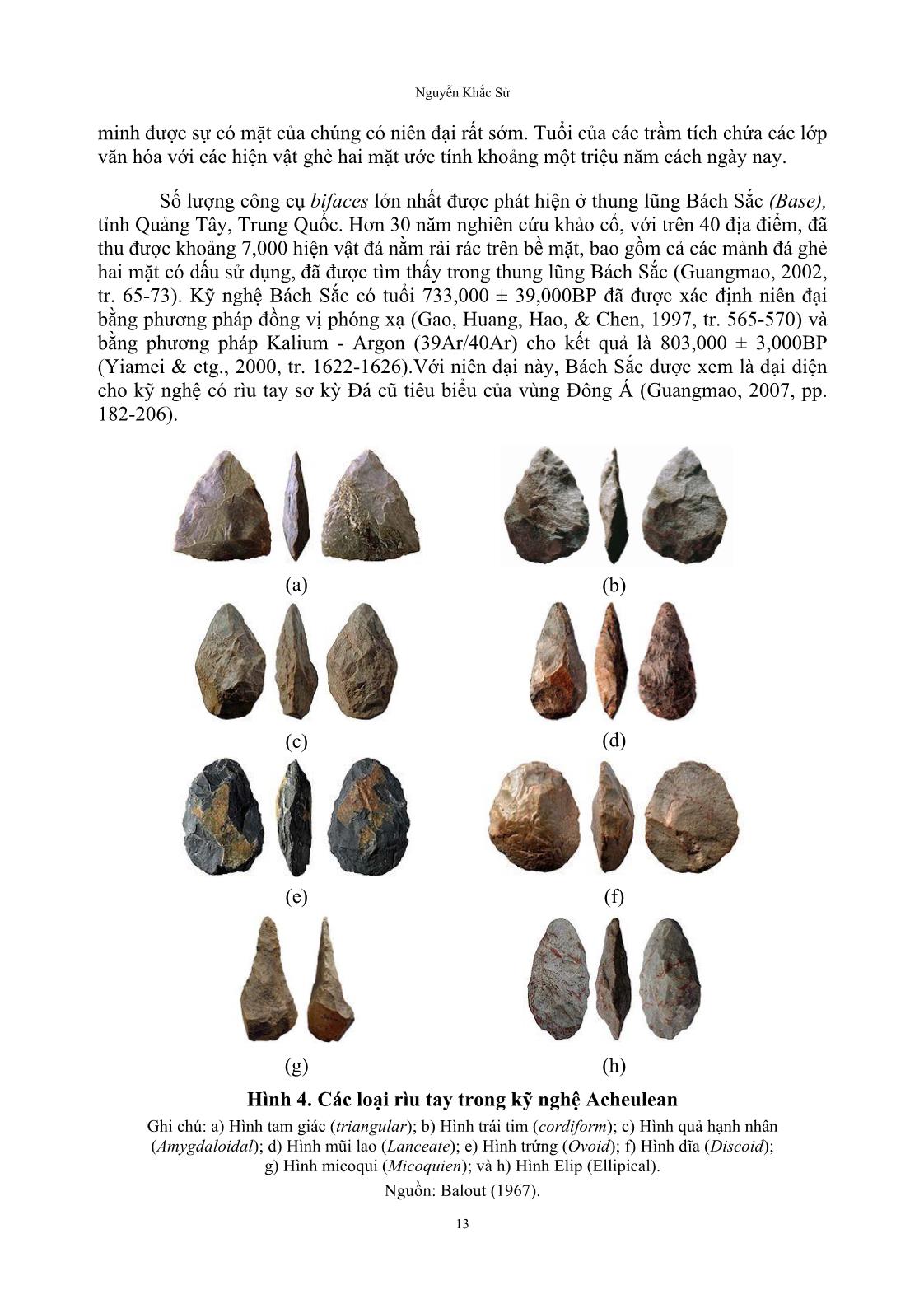 Kỹ nghệ sơ kỳ đá cũ An khê ở Việt Nam với cái gọi là con đường movius trang 7