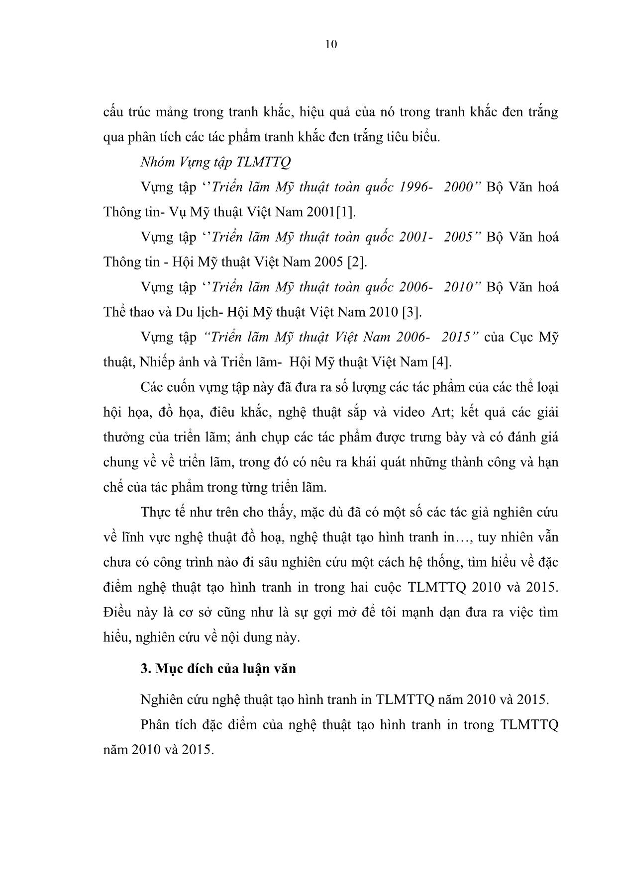 Những thành công và hạn chế của đồ hoạ tranh in có sử dụng kĩ thuật số ở Việt Nam giai đoạn 2010 -  2015 trang 10