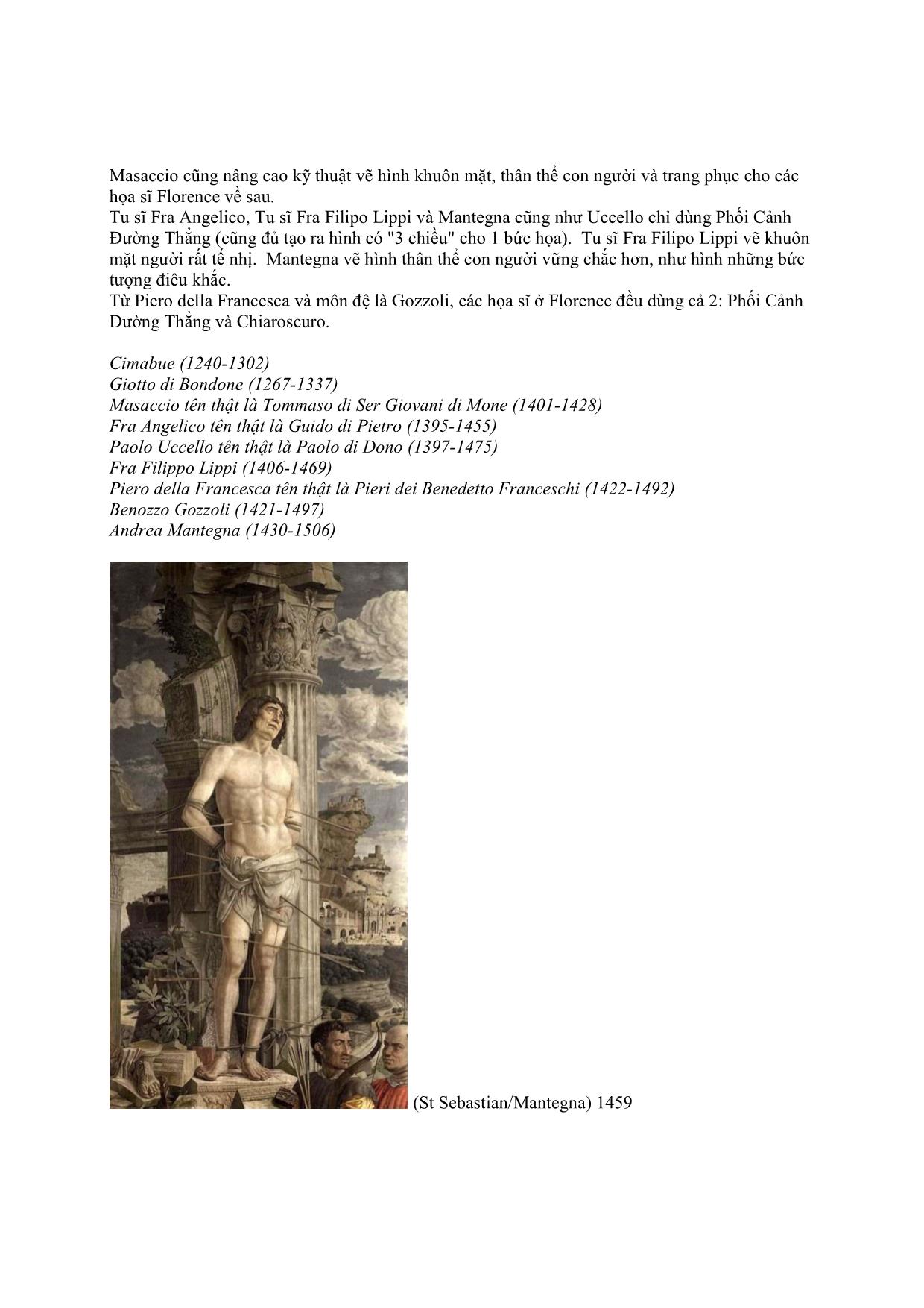 Mĩ thuật - Lược sử hội họa cổ điển của Tây Phương trang 3
