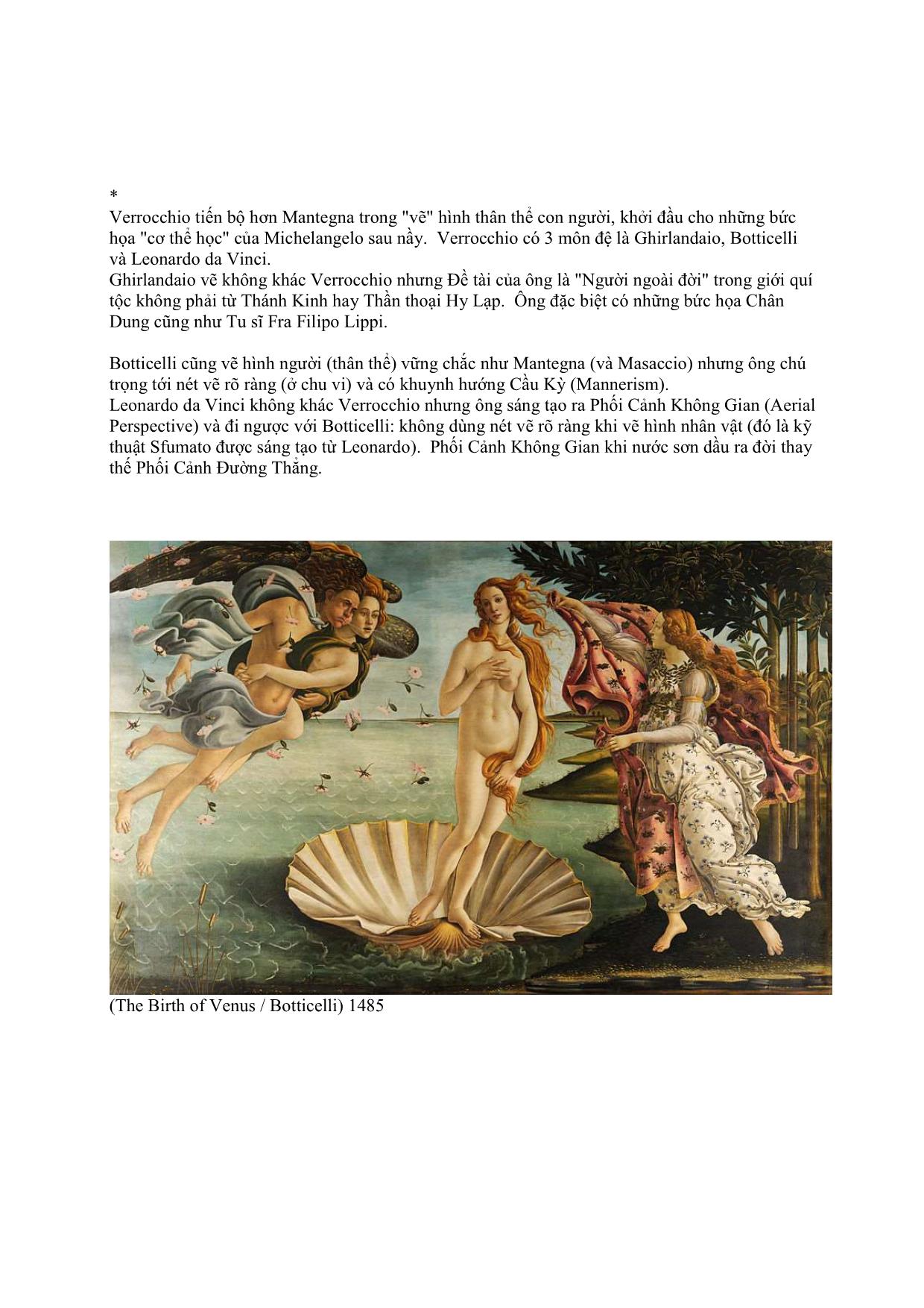 Mĩ thuật - Lược sử hội họa cổ điển của Tây Phương trang 4