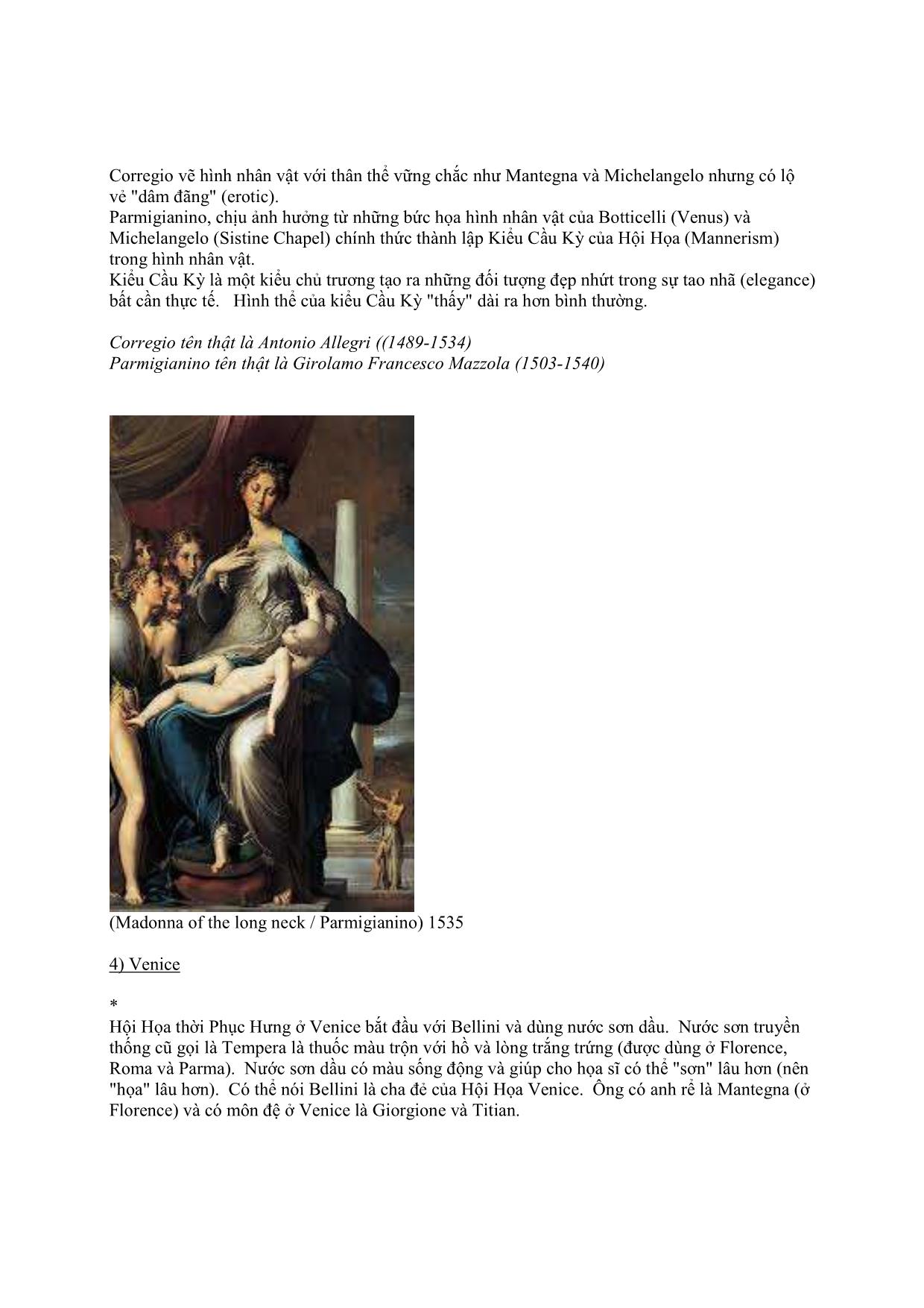 Mĩ thuật - Lược sử hội họa cổ điển của Tây Phương trang 7